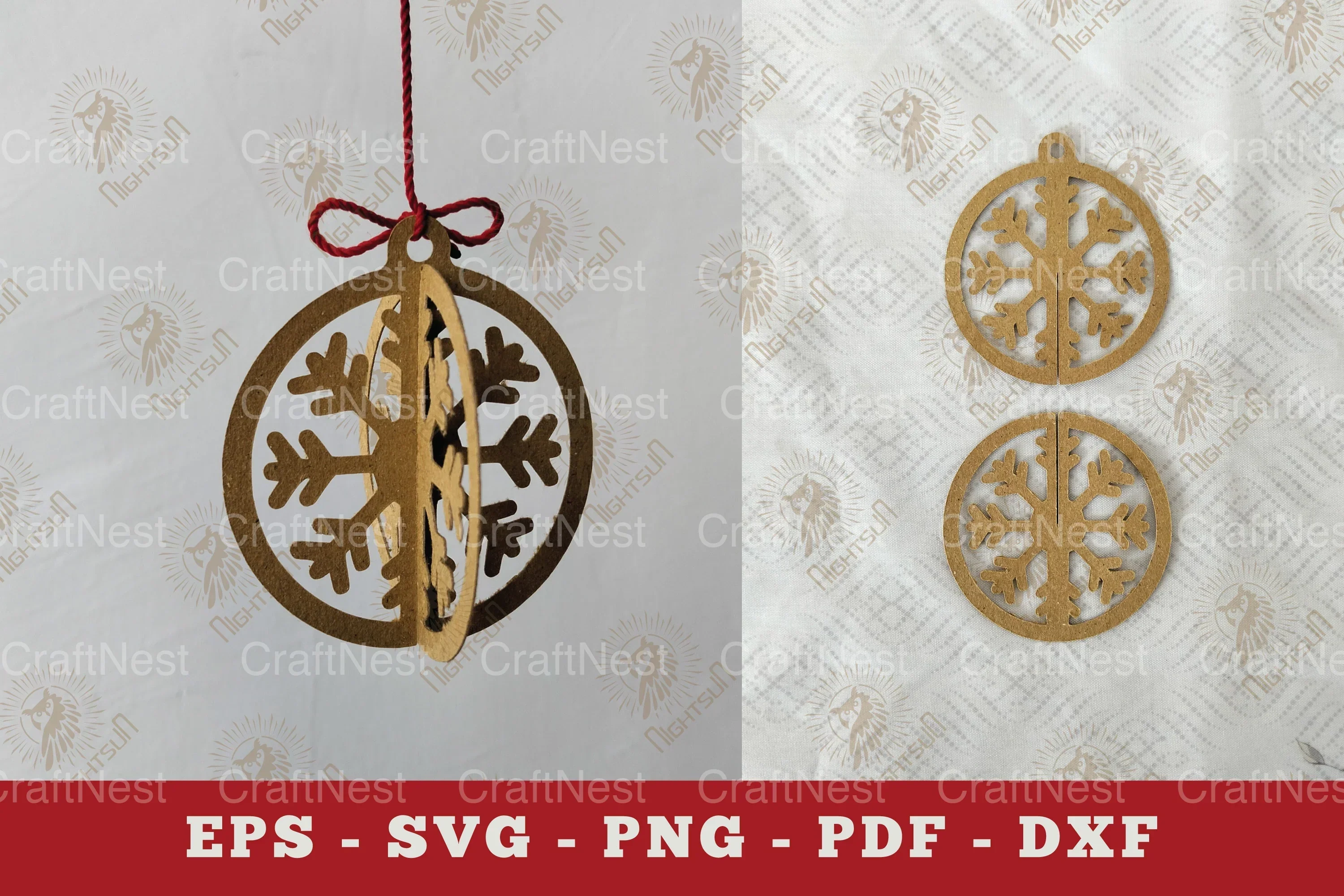 Snowflake Paper Cut Ornament SVG Bundle