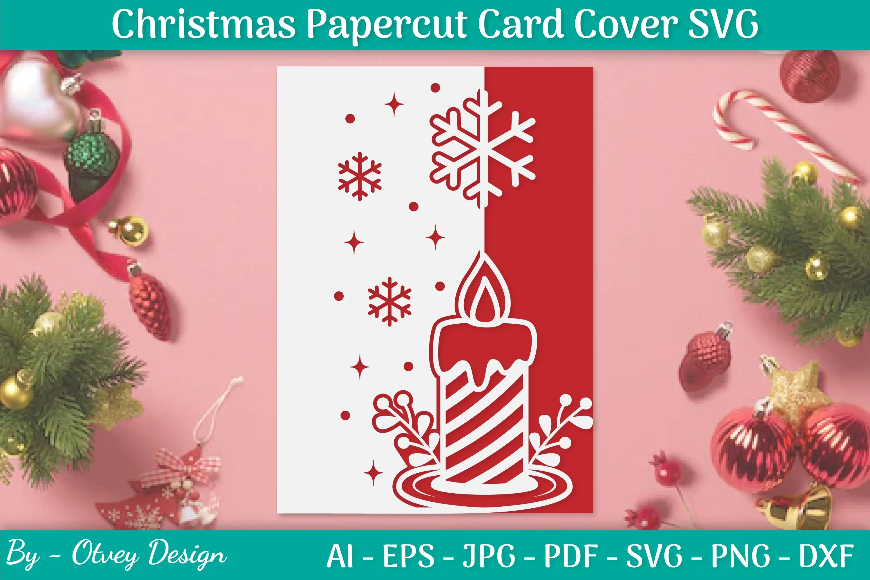 Snowflake Papercut Card Cover Template SVG Bundle