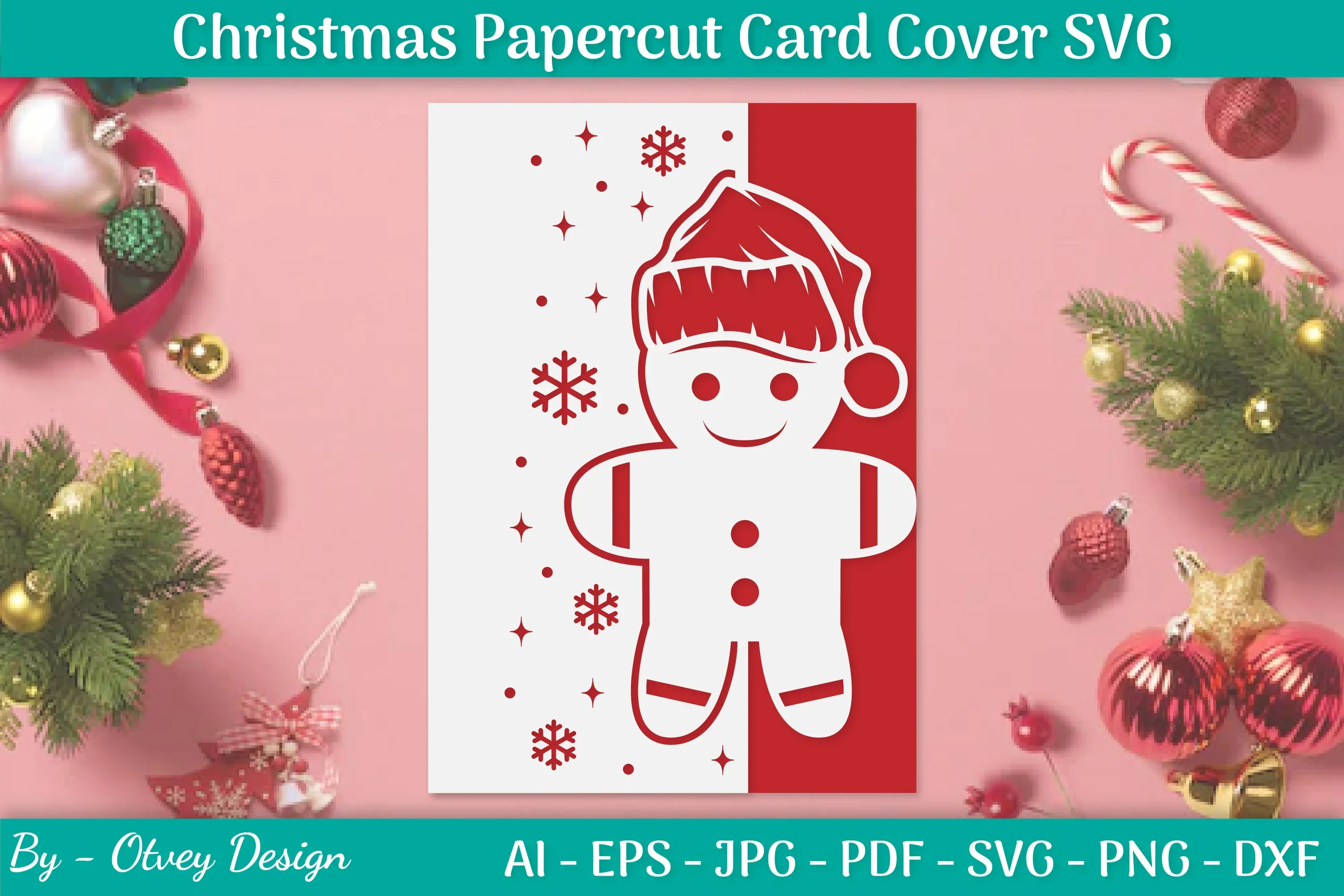 Snowflake Papercut Card Cover Template SVG Bundle