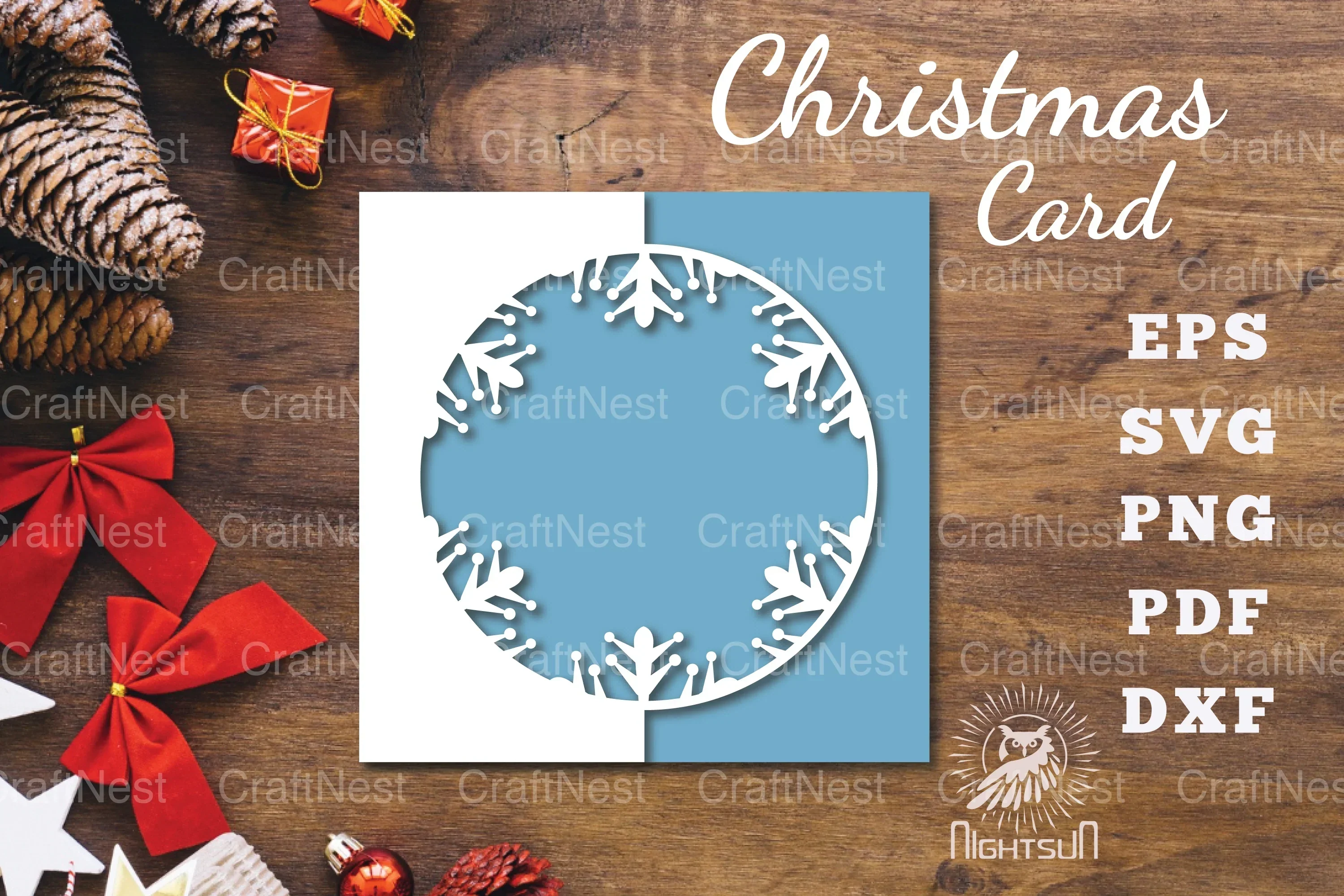 Snowflake Papercut Card SVG Bundle