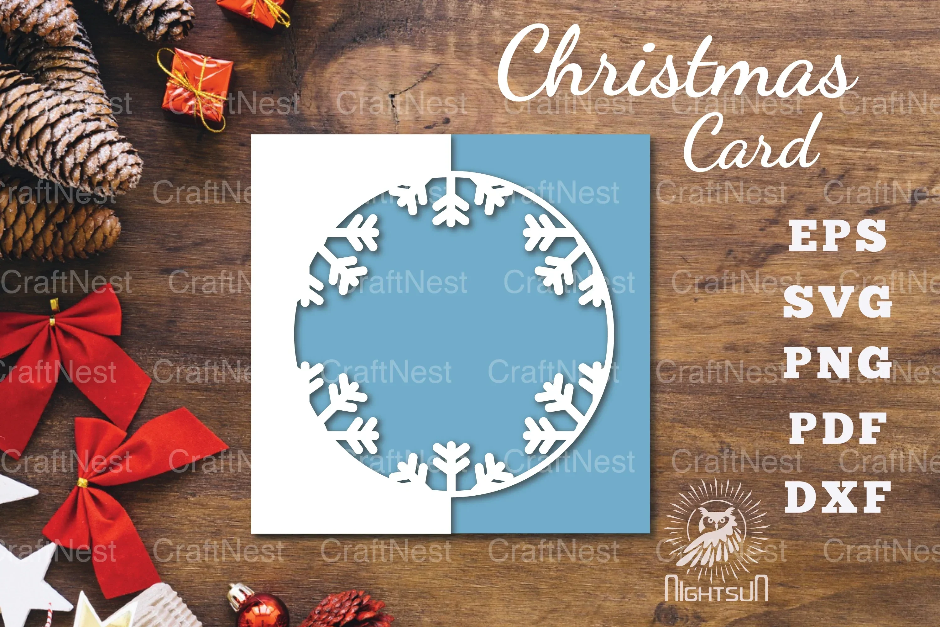 Snowflake Papercut Card SVG Bundle