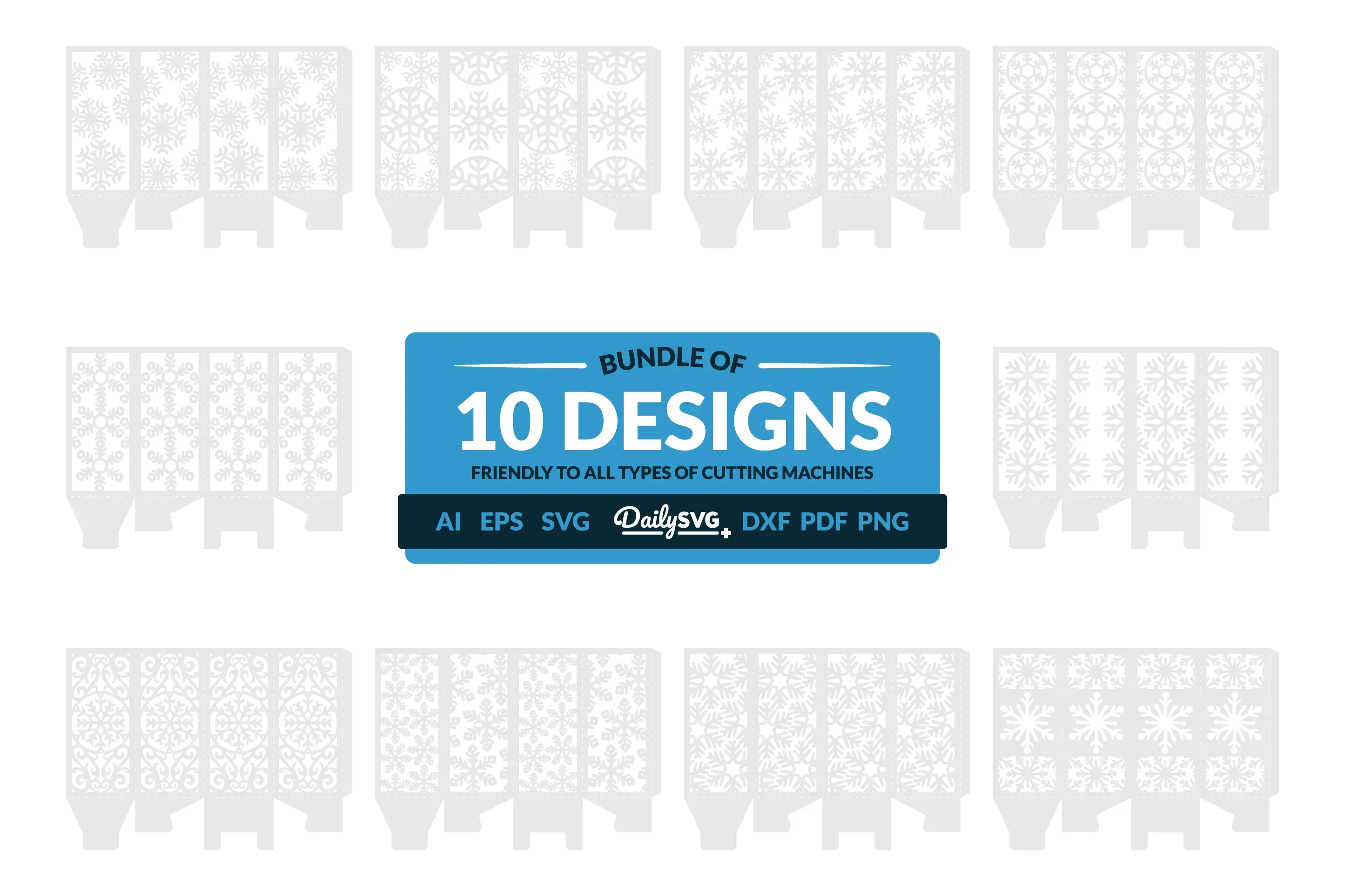 Snowflakes Lantern Papercut Clipart Daily SVG Bundles