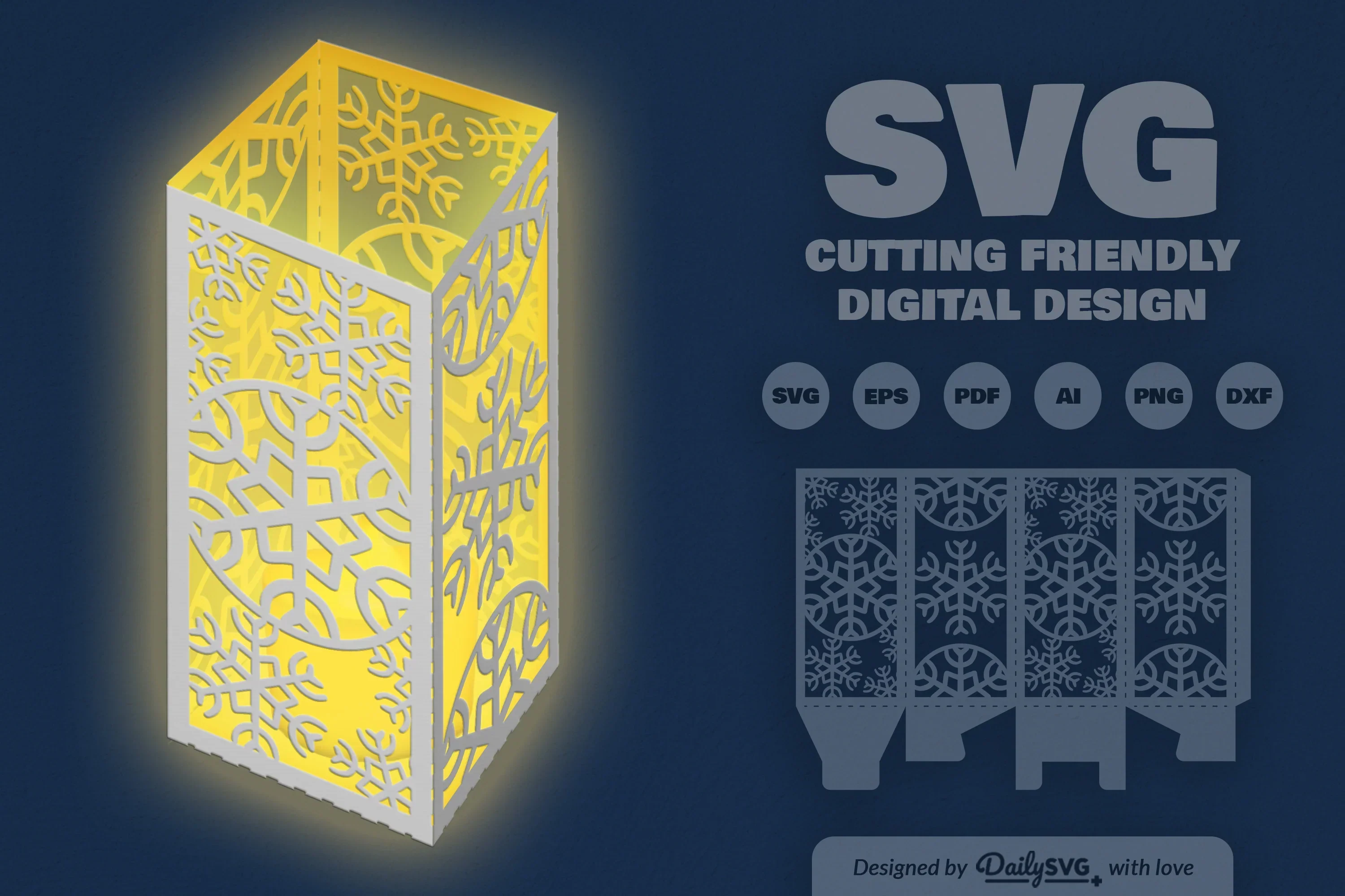Snowflakes Papercut SVG Bundle for Crafting - Image 2