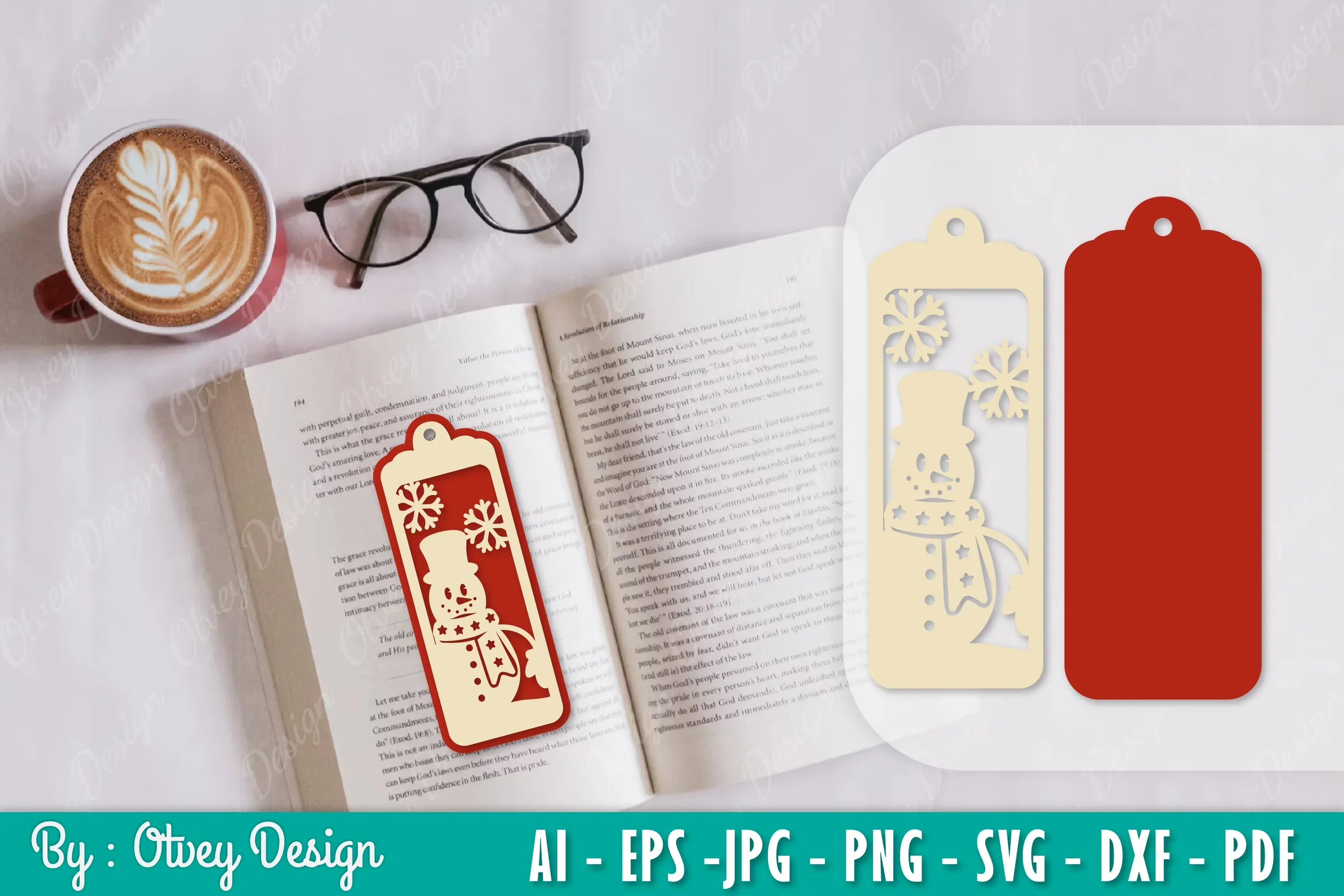 Snowman Bookmark SVG Bundle