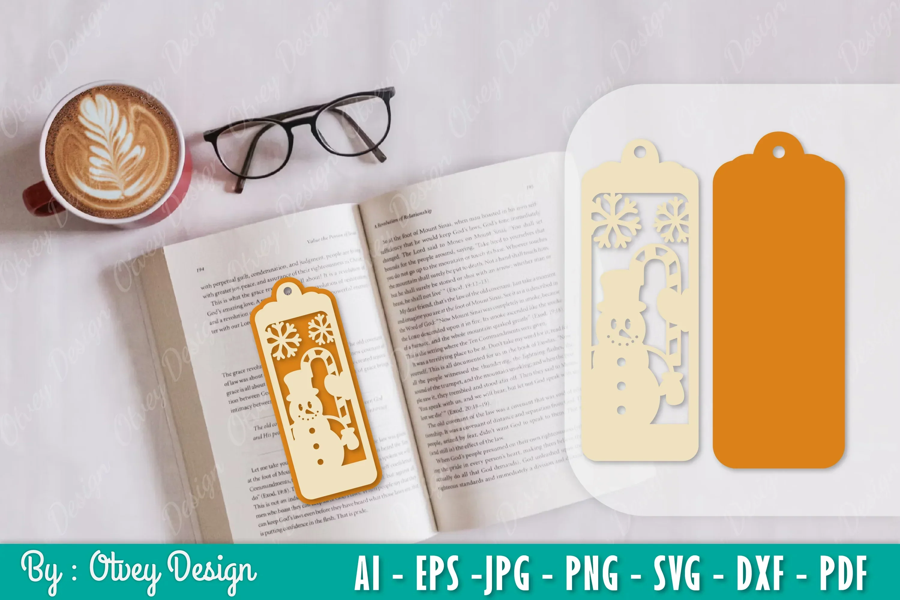 Snowman Bookmark SVG Bundle