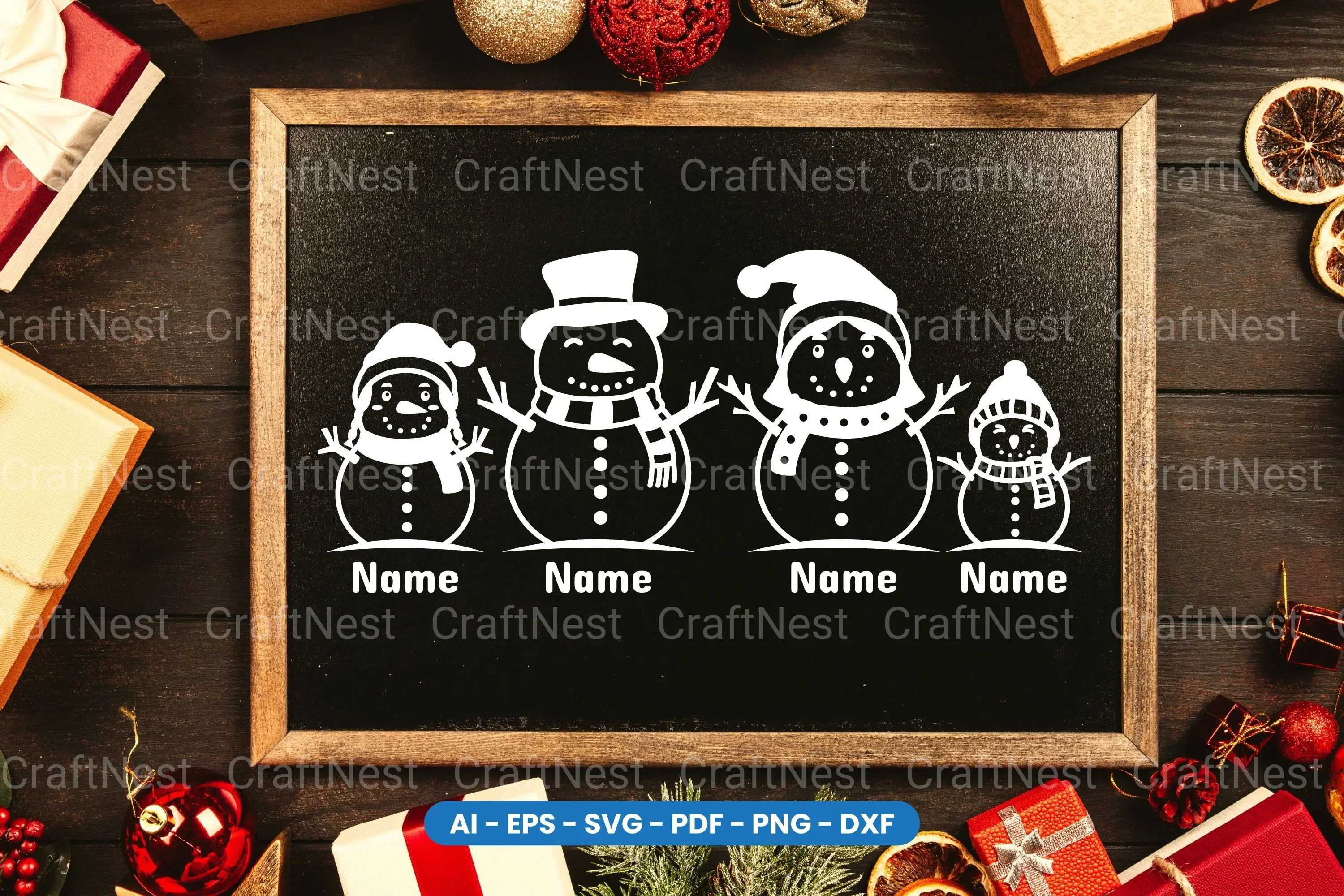 Snowman Family SVG Bundle