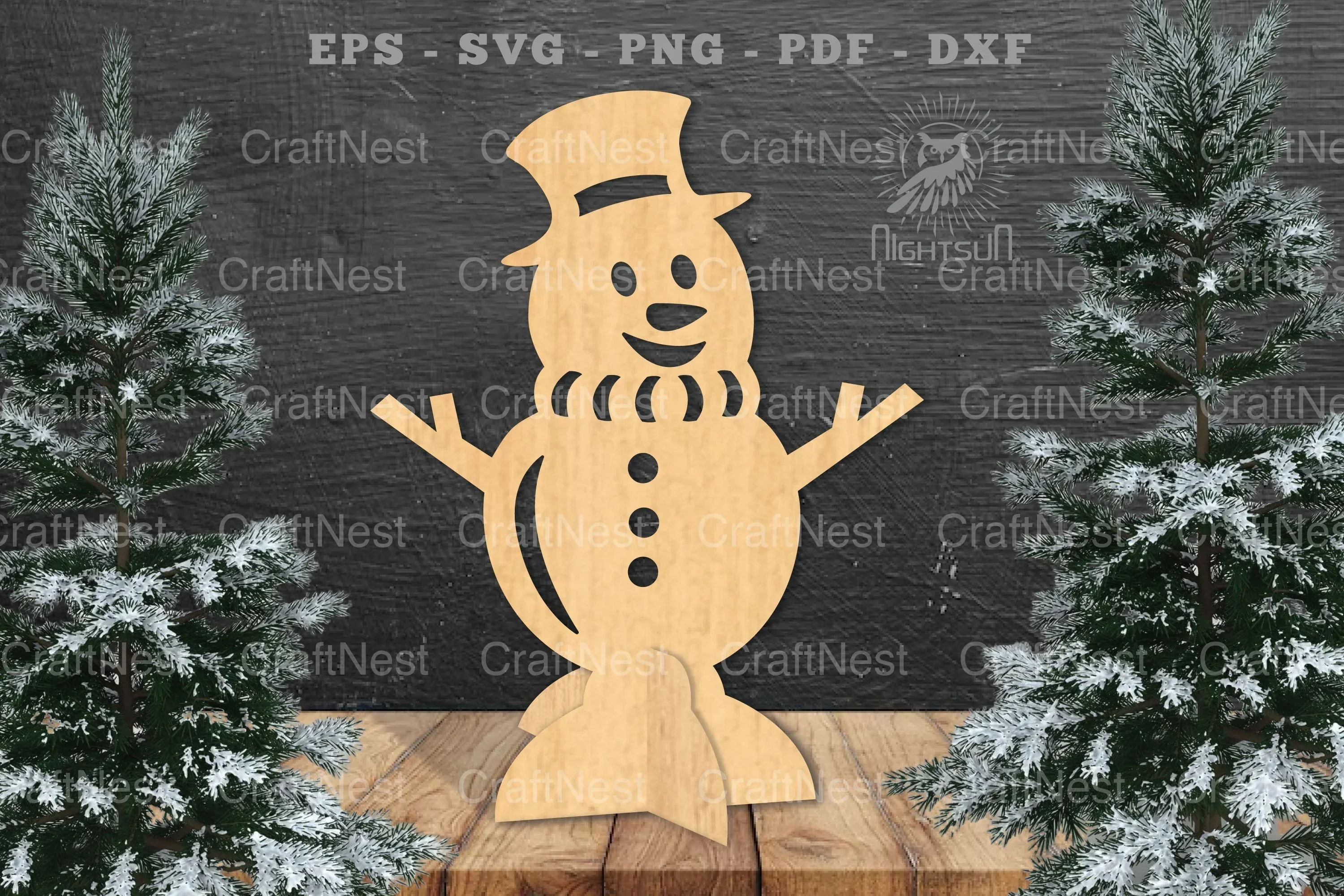 Snowman Laser Cut Home Decor SVG Bundle