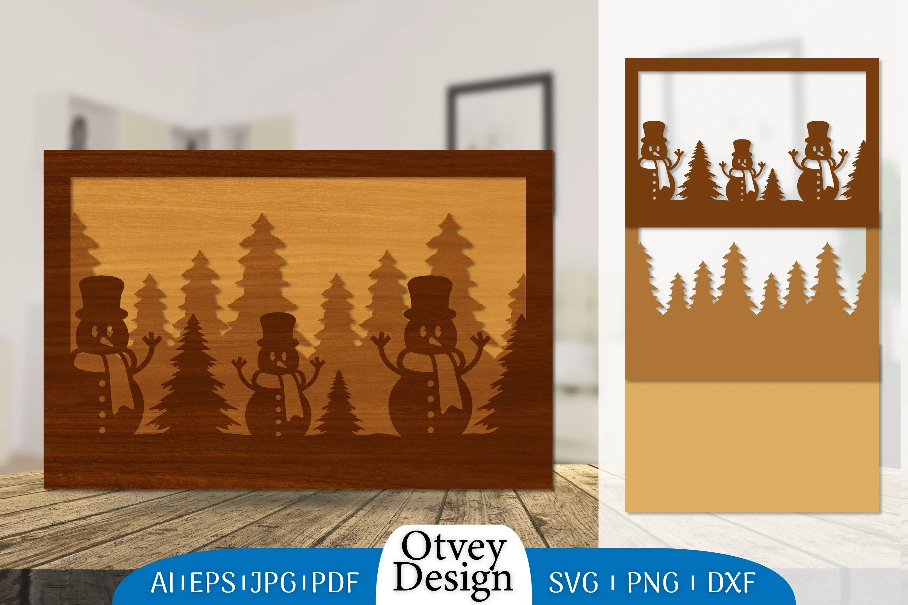 Snowman Layered Lasercut SVG Bundle