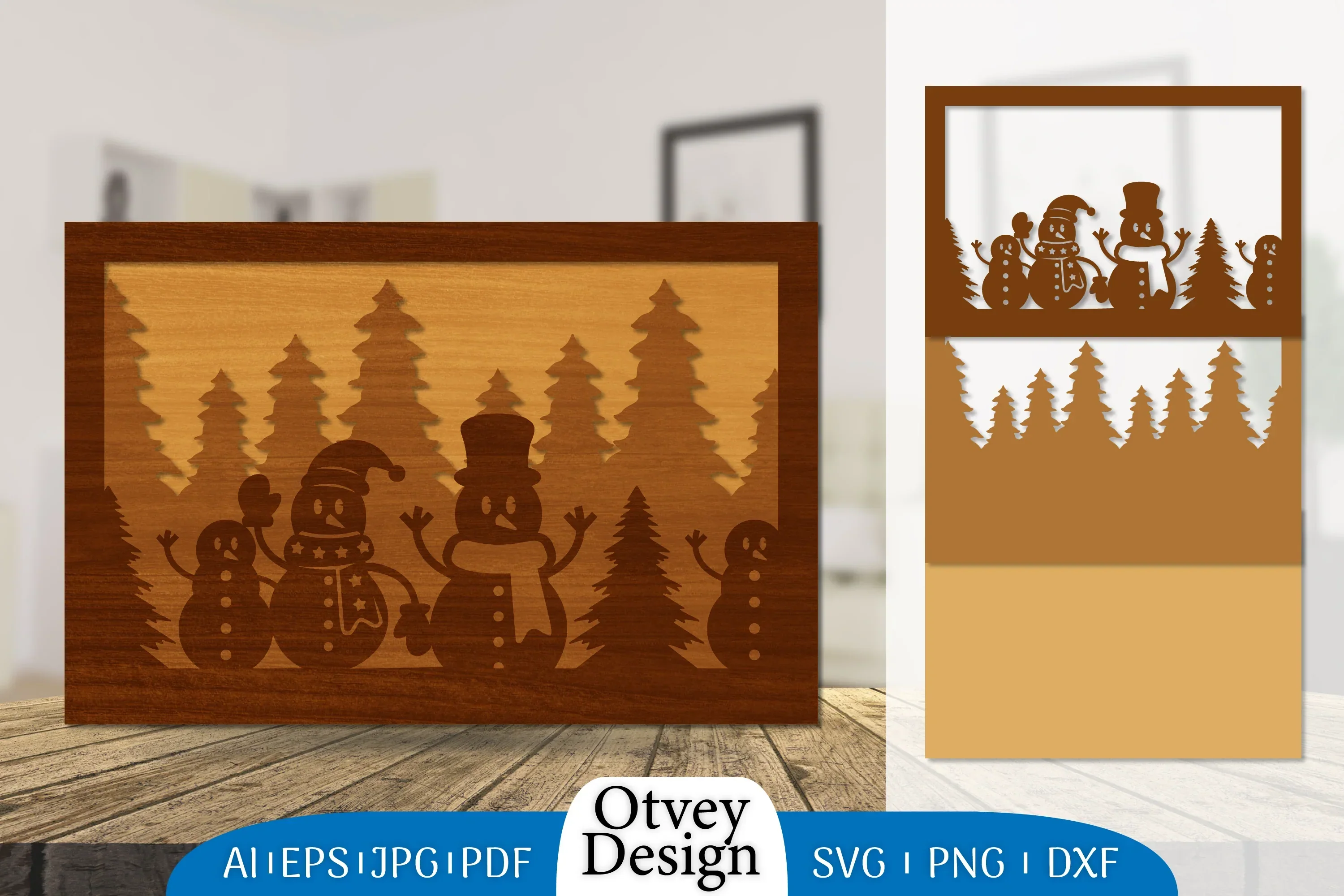 Snowman Layered Lasercut SVG Bundle