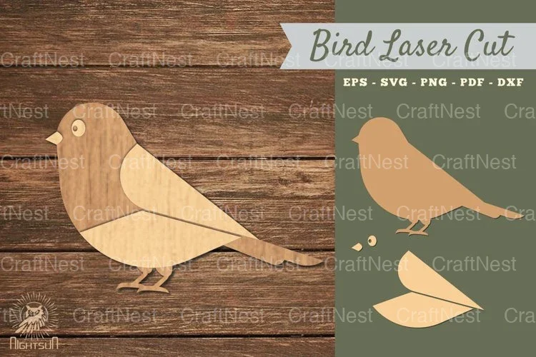 Sparrow Bird Laser Cut Decoration Clipart Bundle