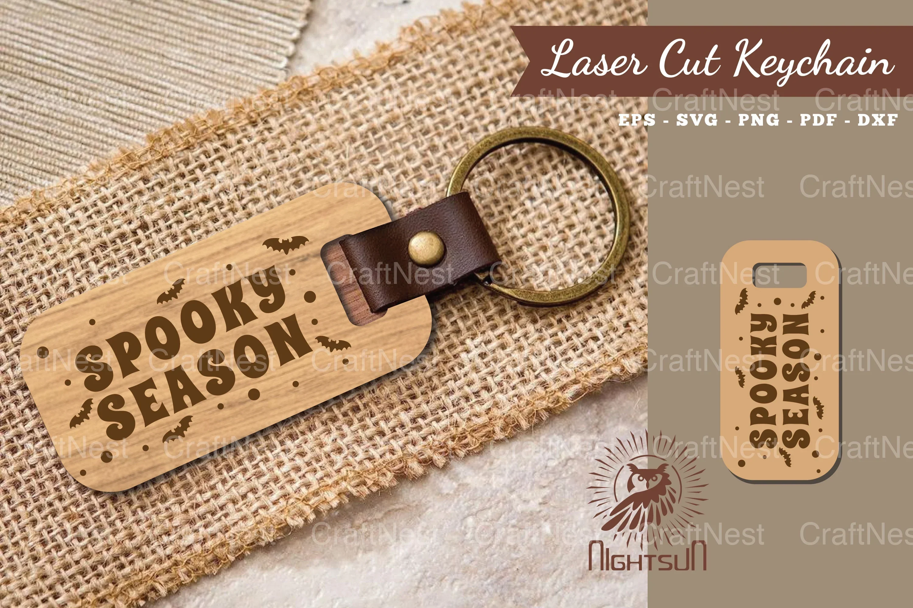Spooky Season Laser Cut Keychain Design Bundle
