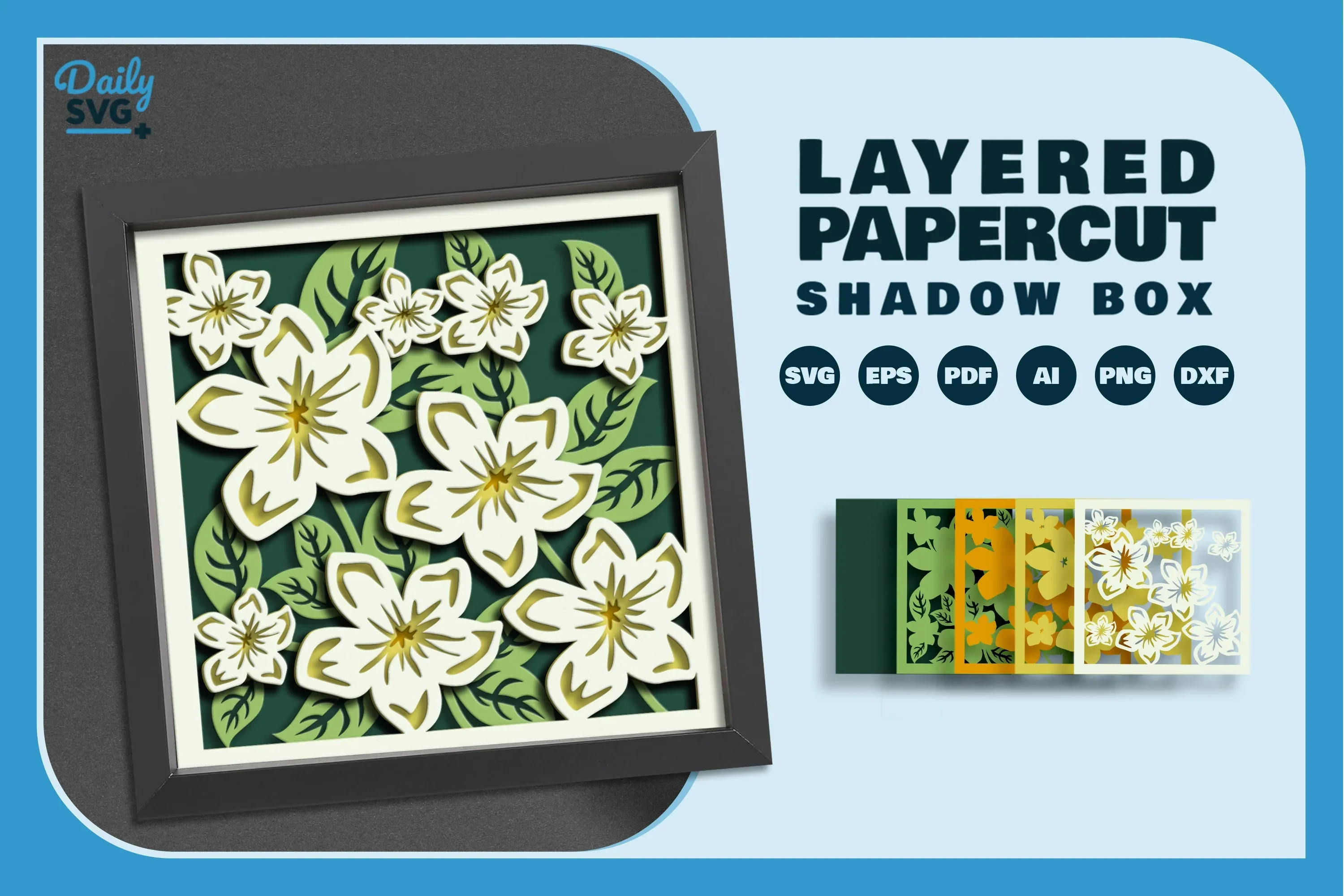 Spring Floral Papercut SVG Bundle - Image 2