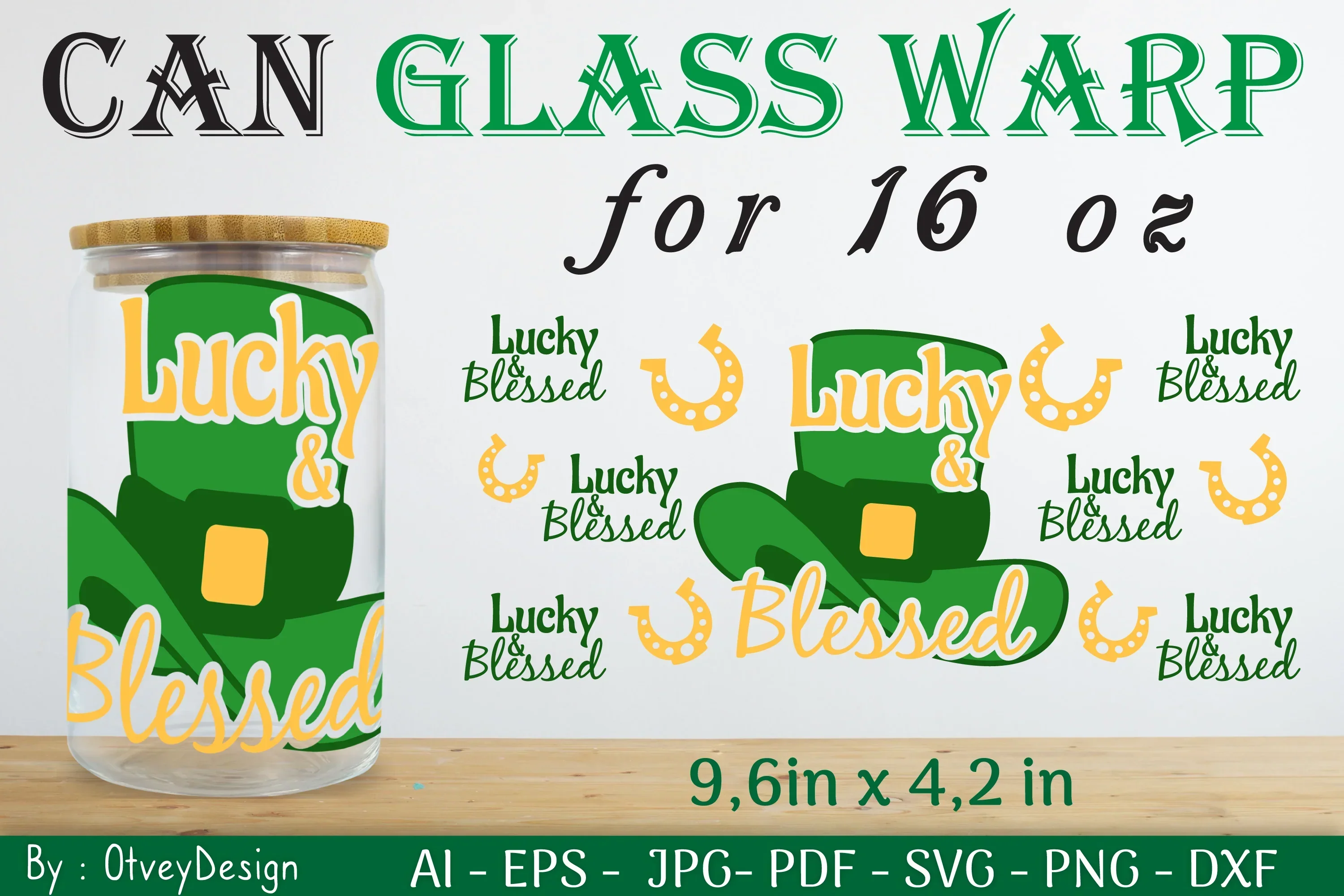 St Patrick's Day 16oz Can Glass Wrap SVG Bundle