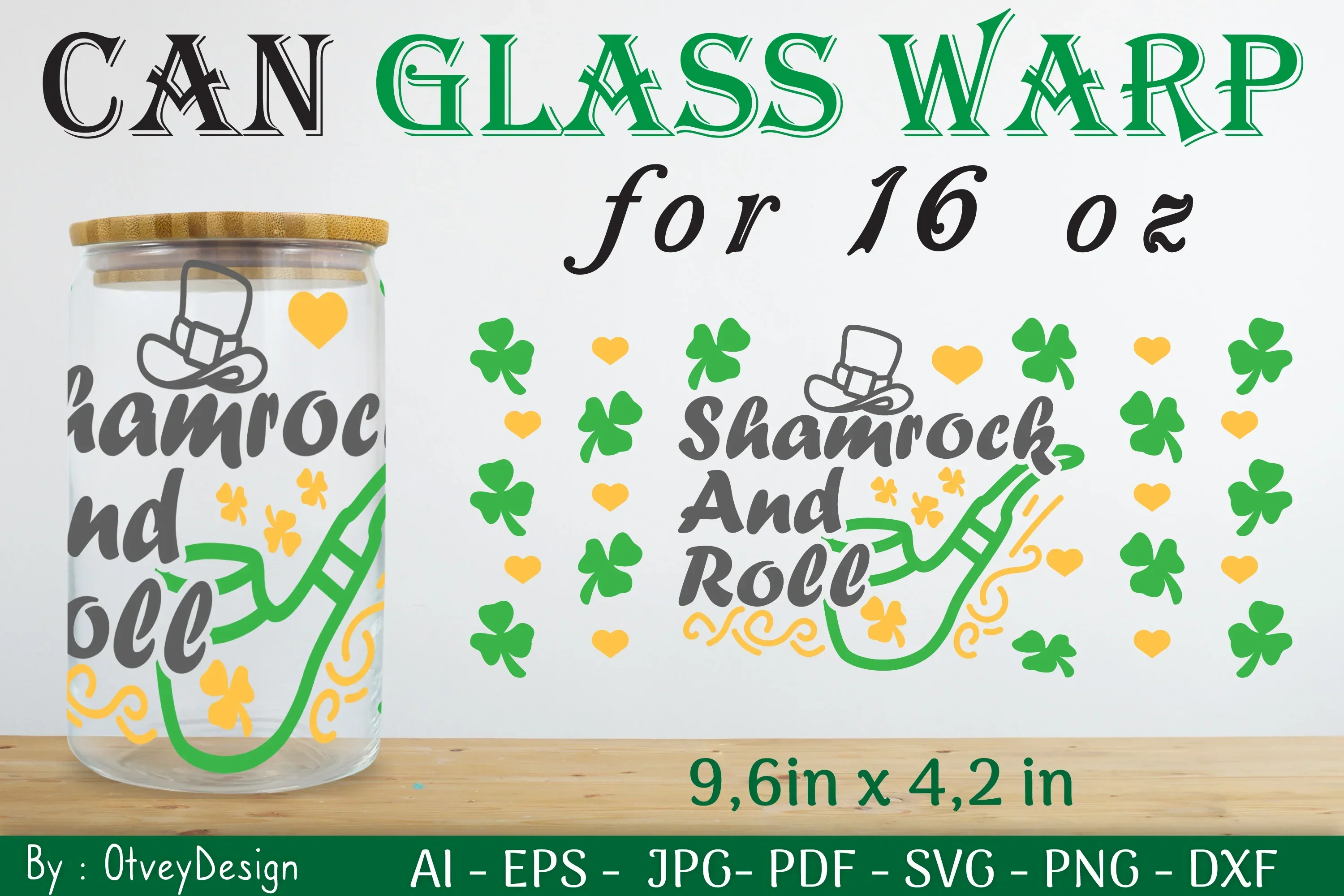 St Patrick's Day 16oz Can Glass Wrap SVG Bundle
