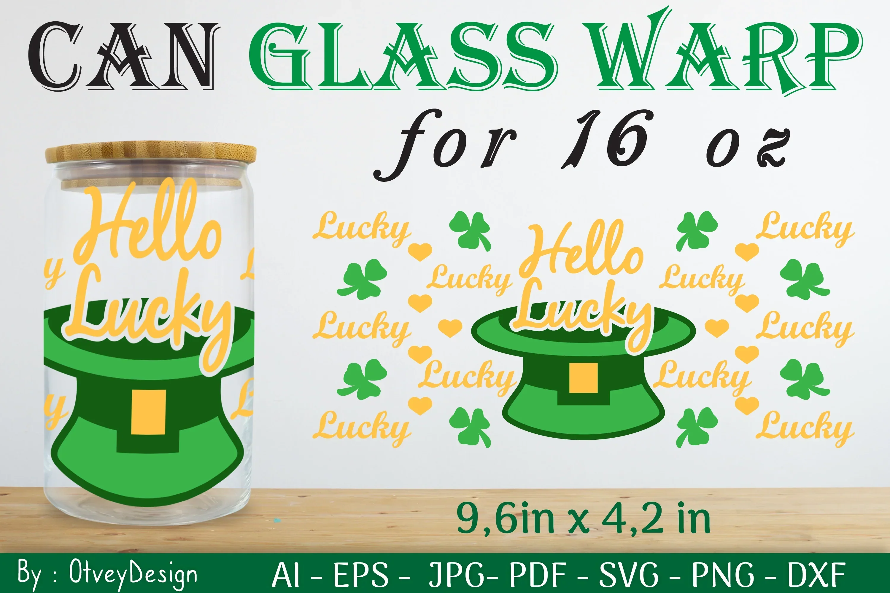 St Patrick's Day 16oz Can Glass Wrap SVG Bundle