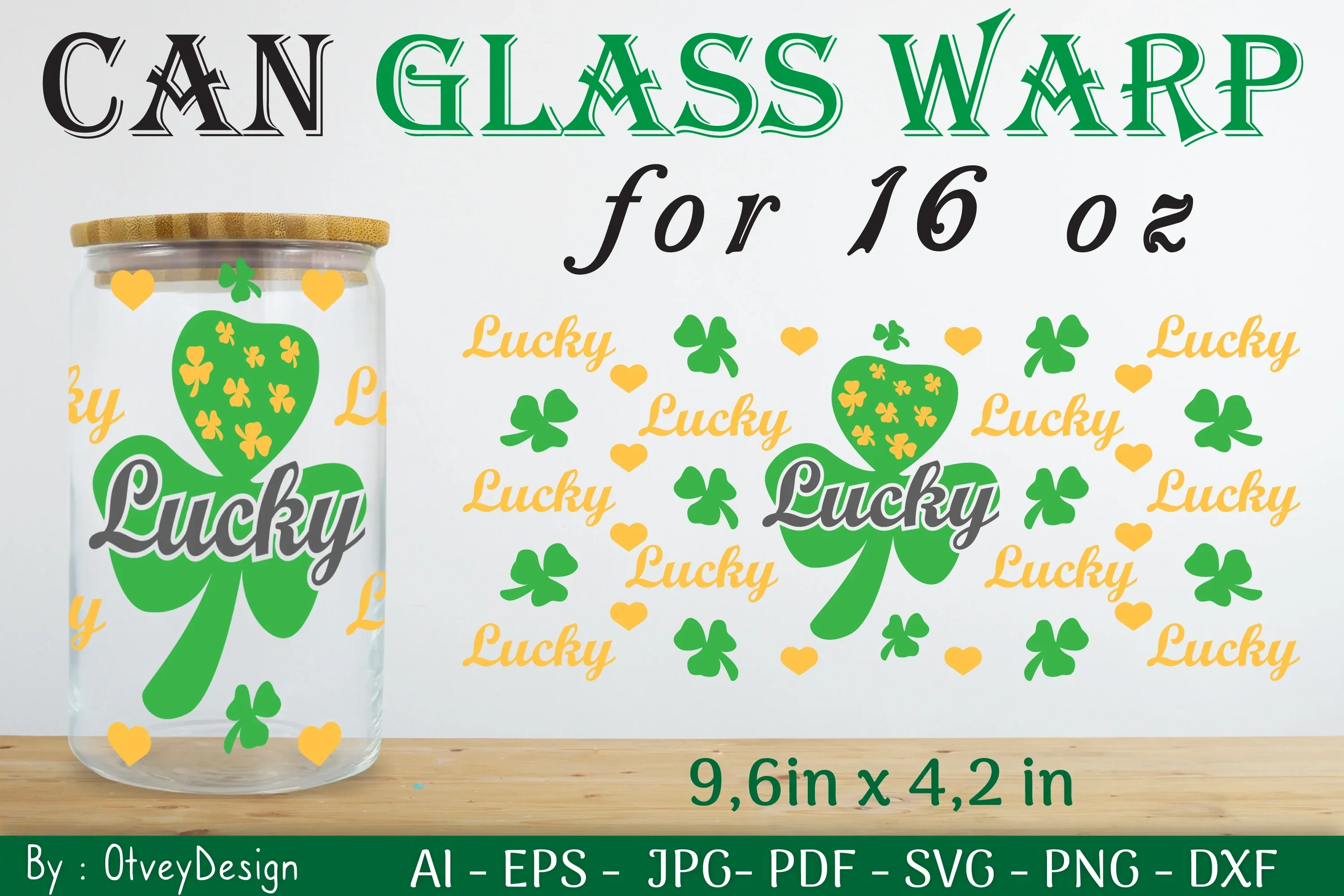 St Patrick's Day 16oz Can Glass Wrap SVG Bundle