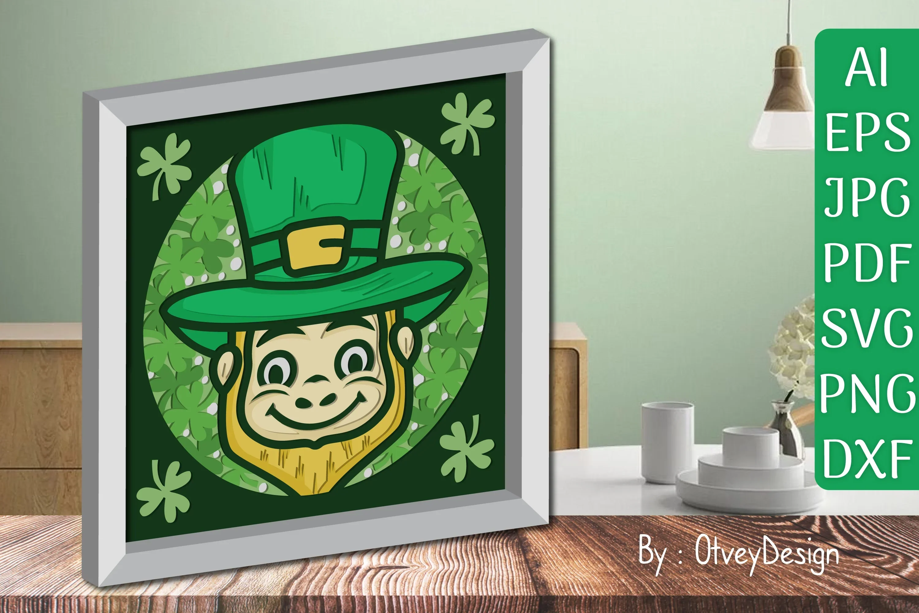 St Patrick's Day 3D Shadow Box Layered Papercut SVG Bundle - Image 2