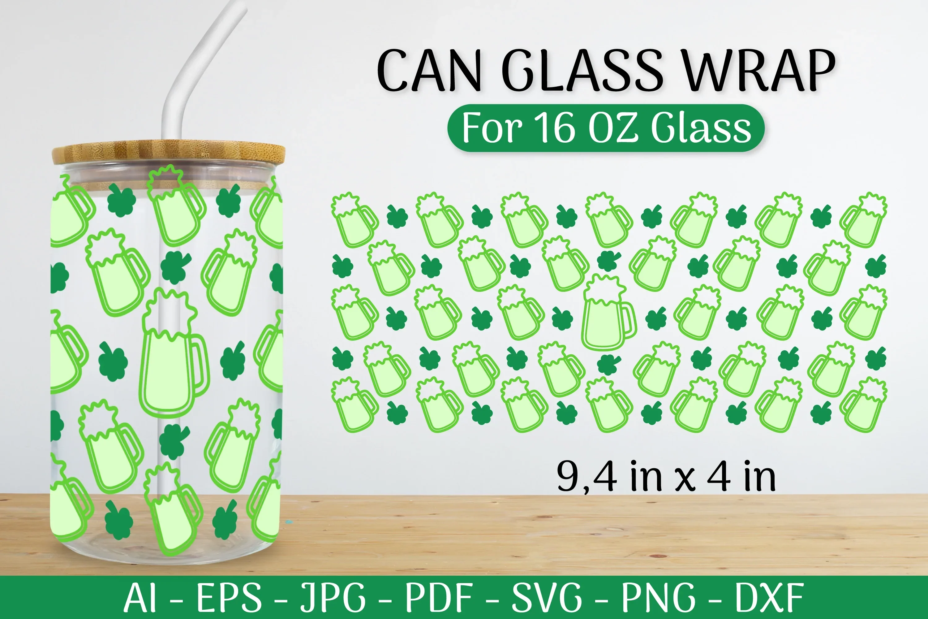St. Patrick's Day Can Glass Wrap SVG Bundle - Image 2