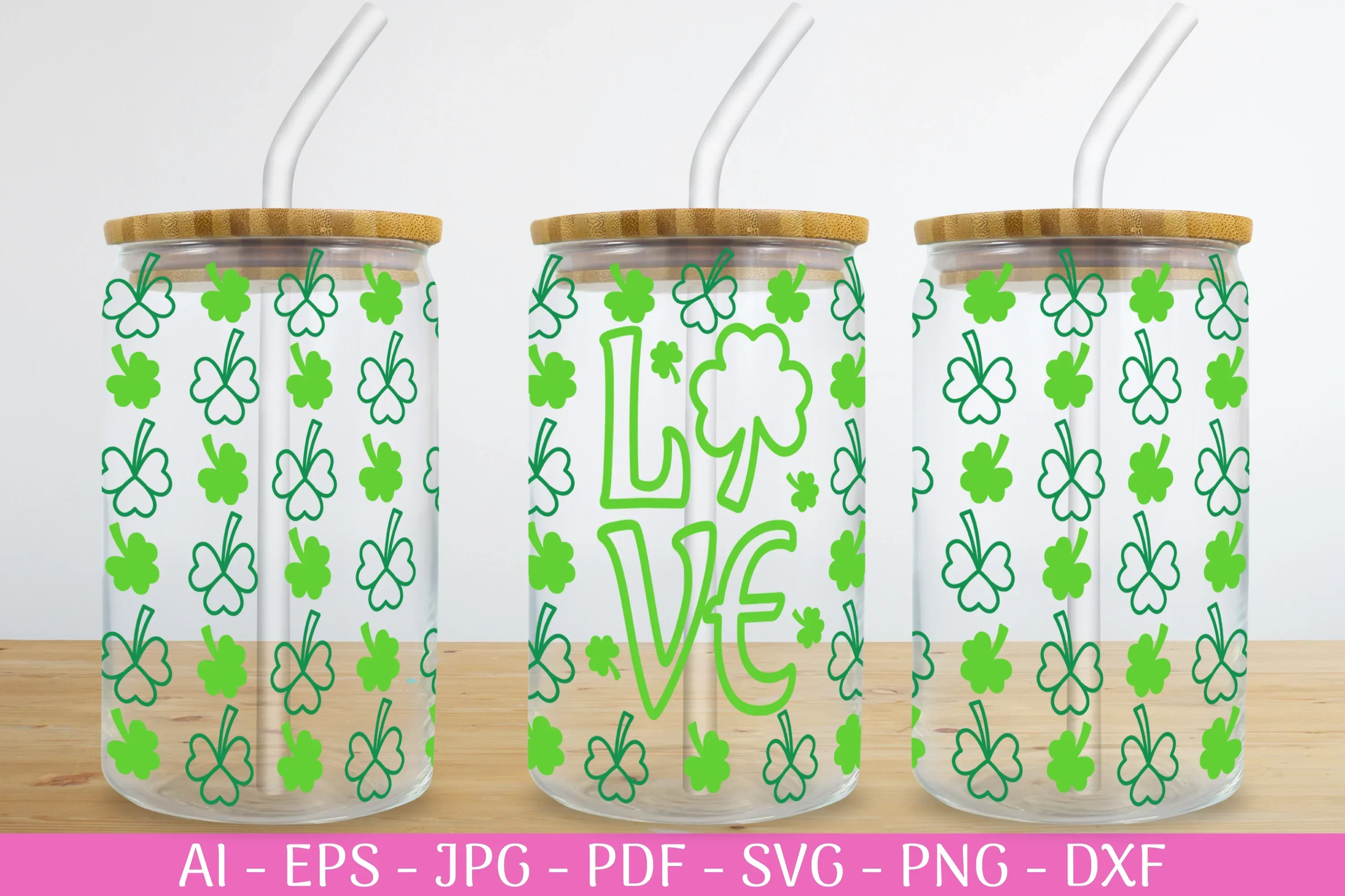 St. Patrick's Day Can Glass Wrap SVG Bundle