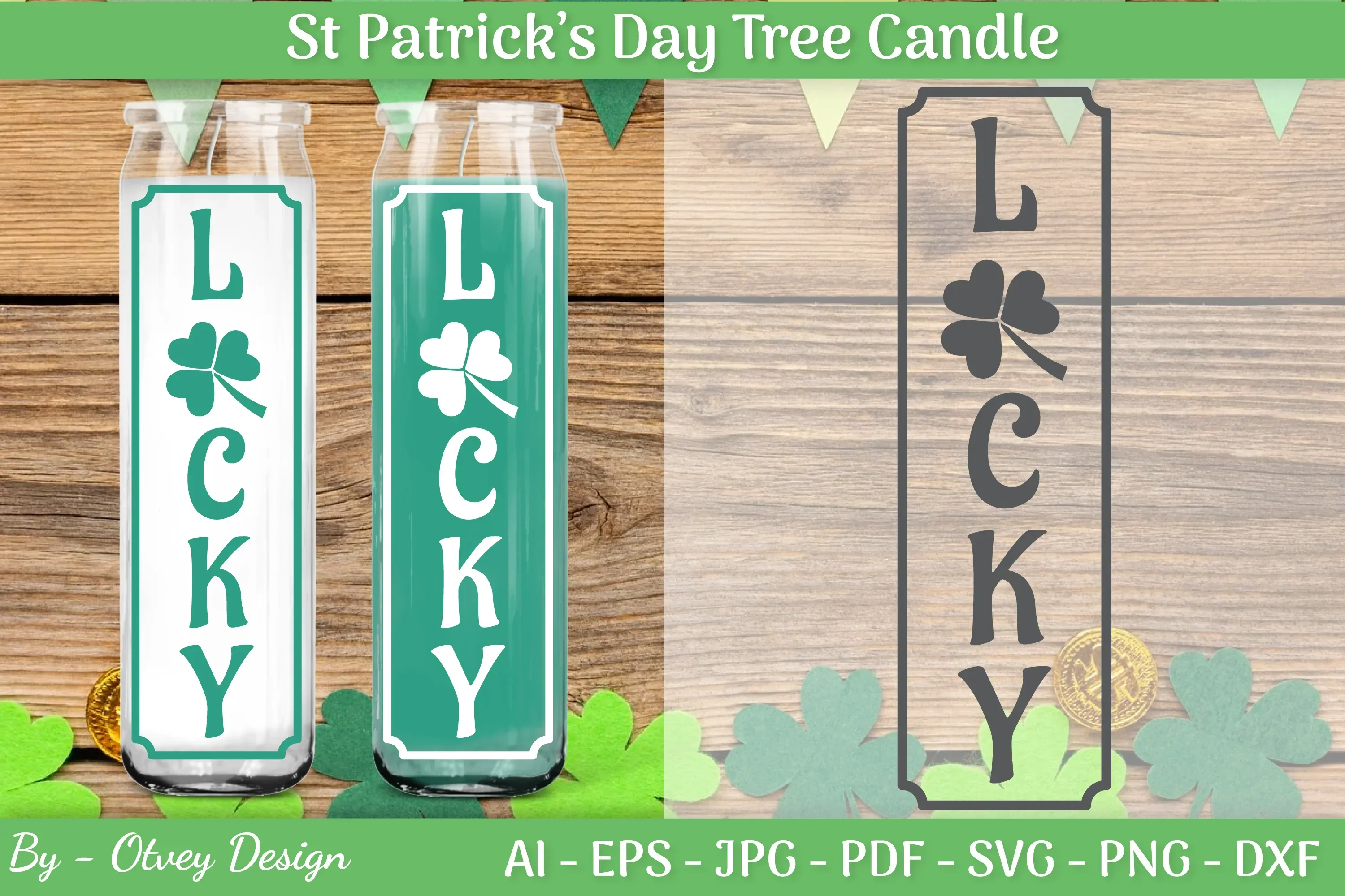 St Patrick's Day Candle Design SVG Bundle