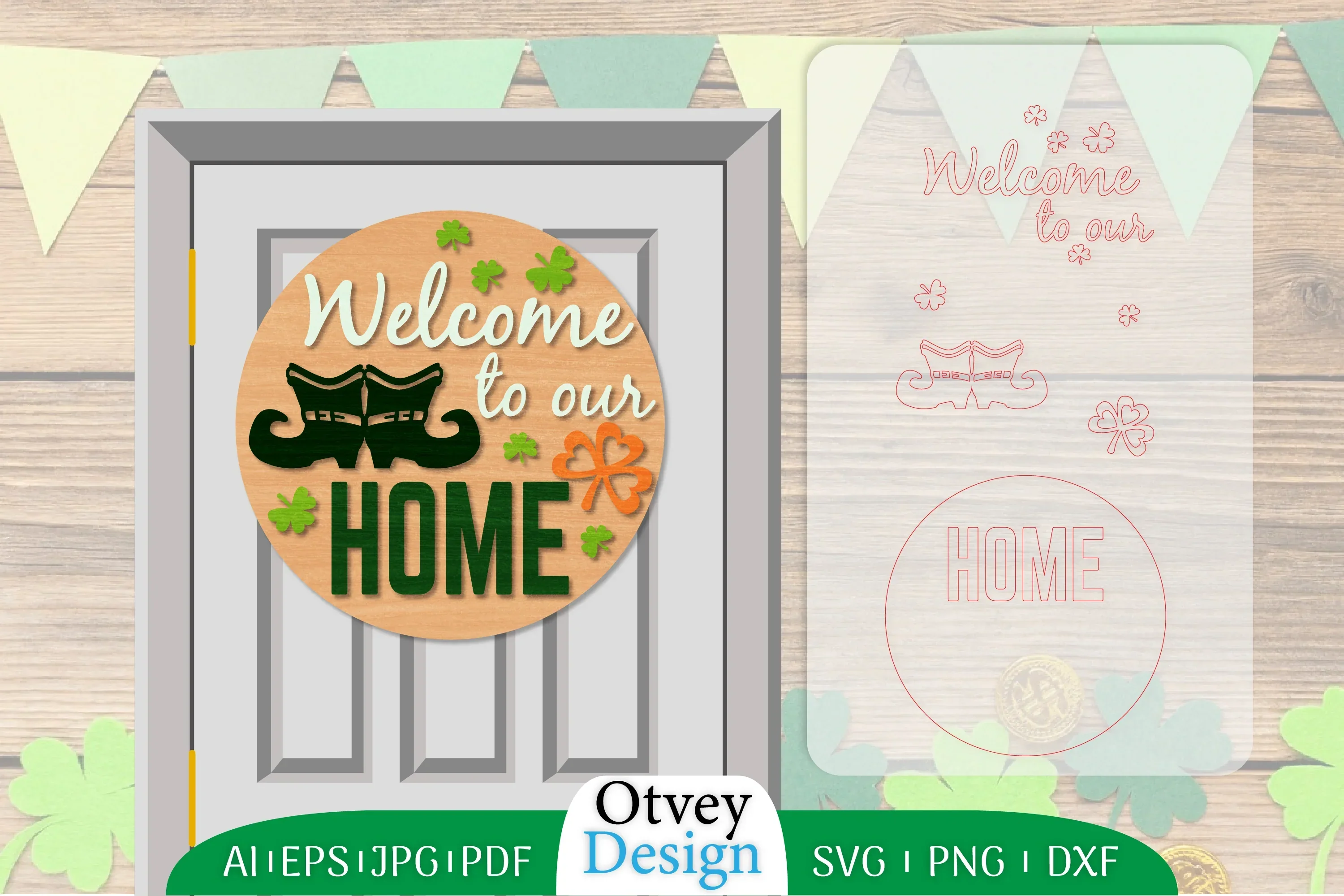 St. Patrick's Day Door Hanger SVG Bundle