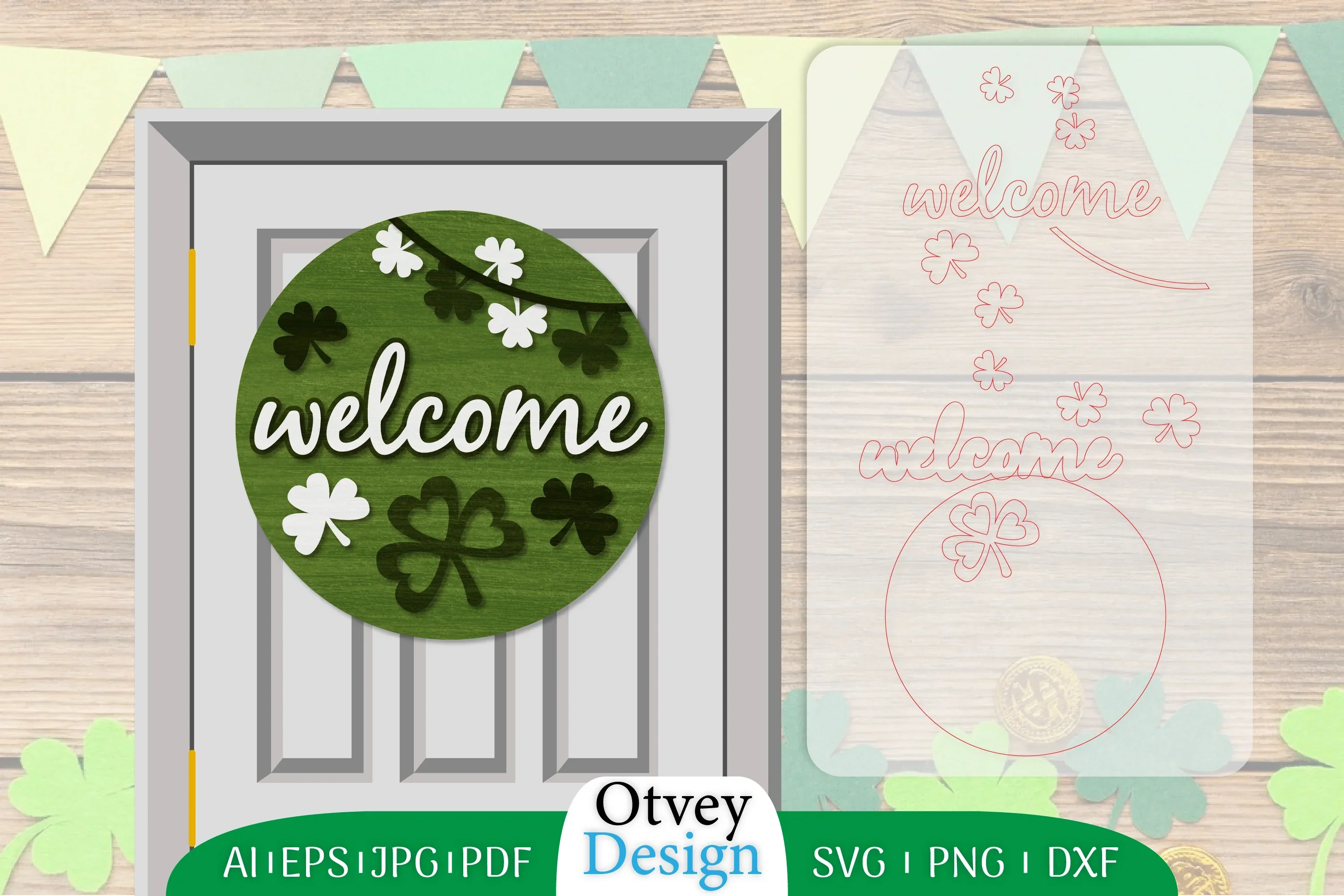 St. Patrick's Day Door Hanger SVG Bundle