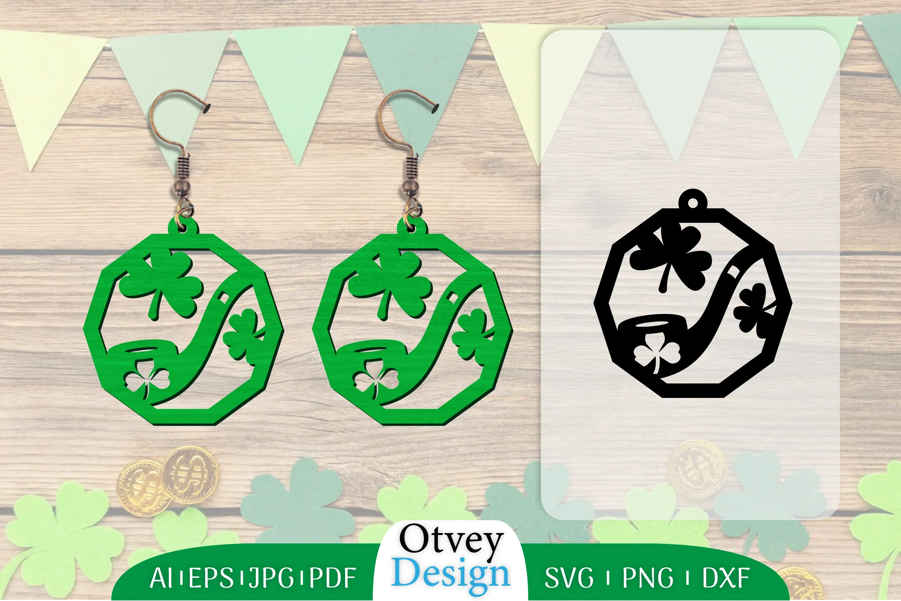 St Patrick's Day Earring Lasercut SVG Bundle