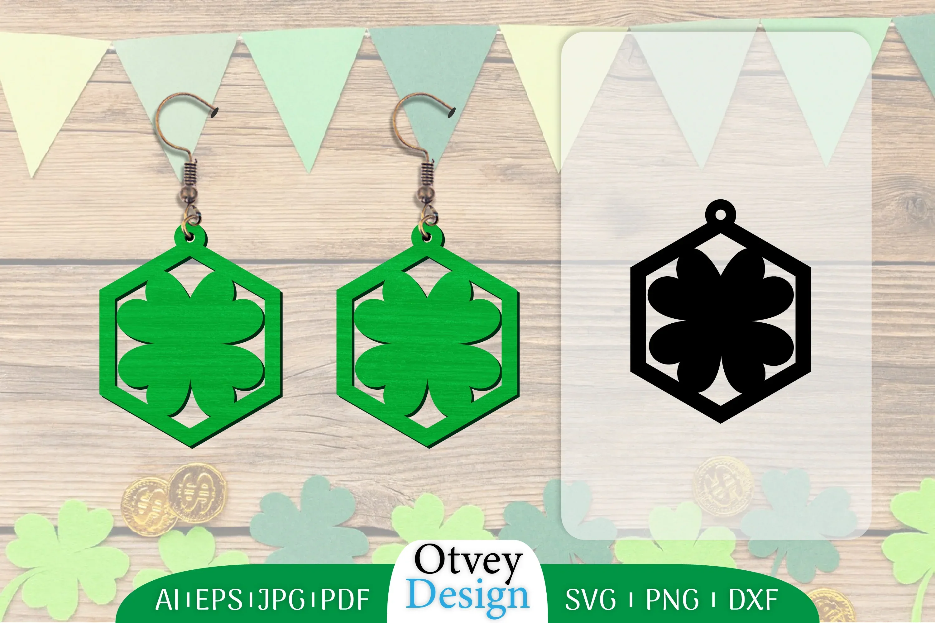 St Patrick's Day Earring Lasercut SVG Bundle
