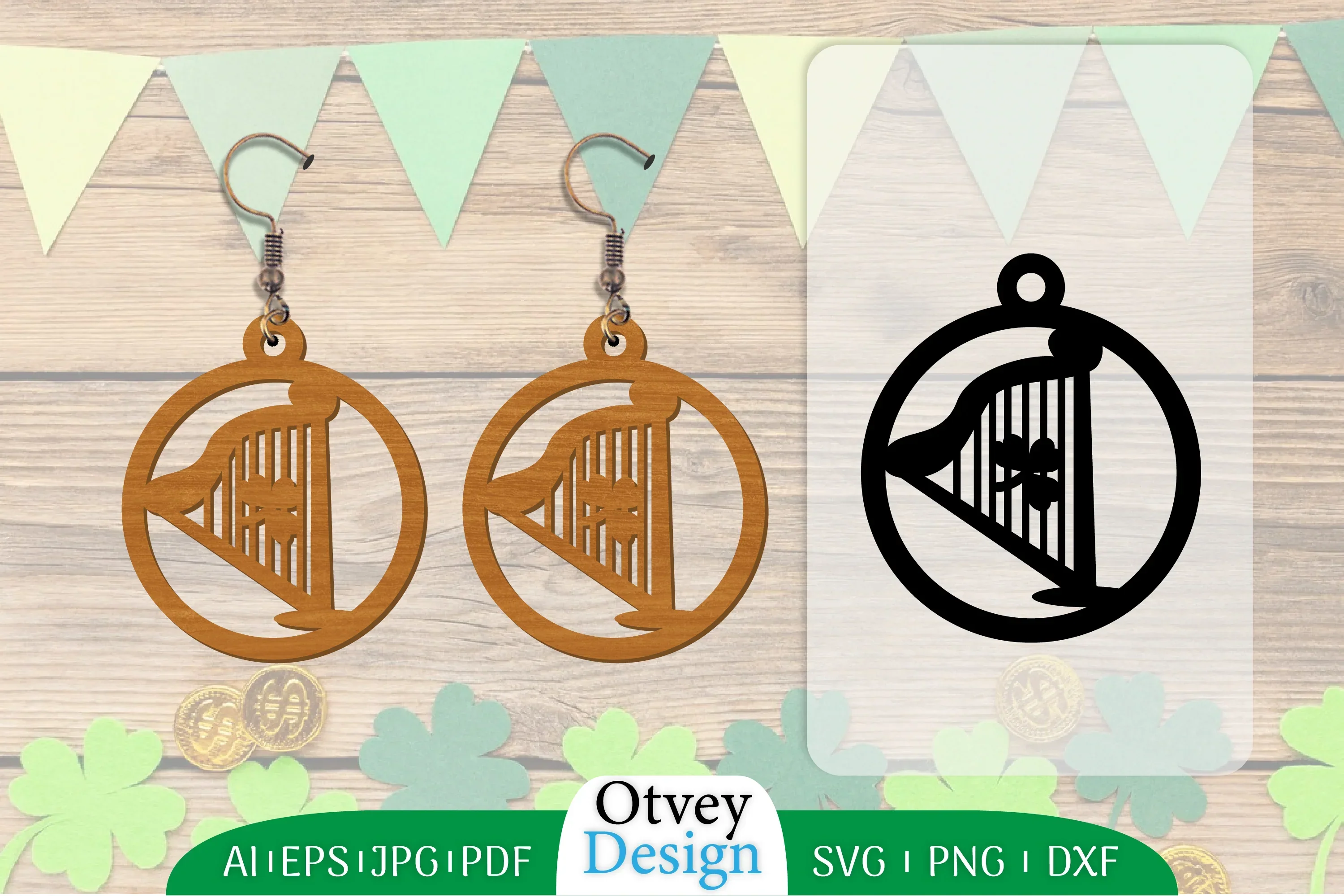 St Patrick's Day Earring Lasercut SVG Bundle