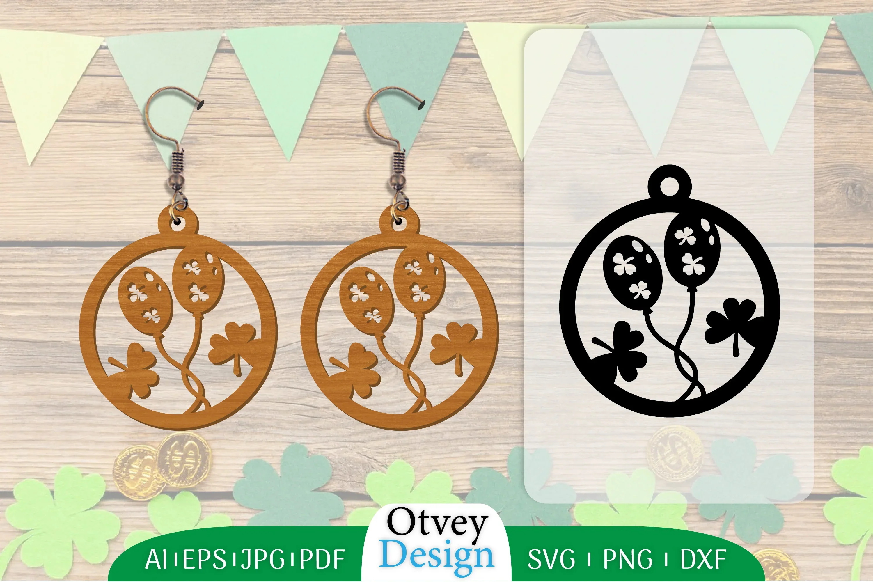 St Patrick's Day Earring Lasercut SVG Bundle