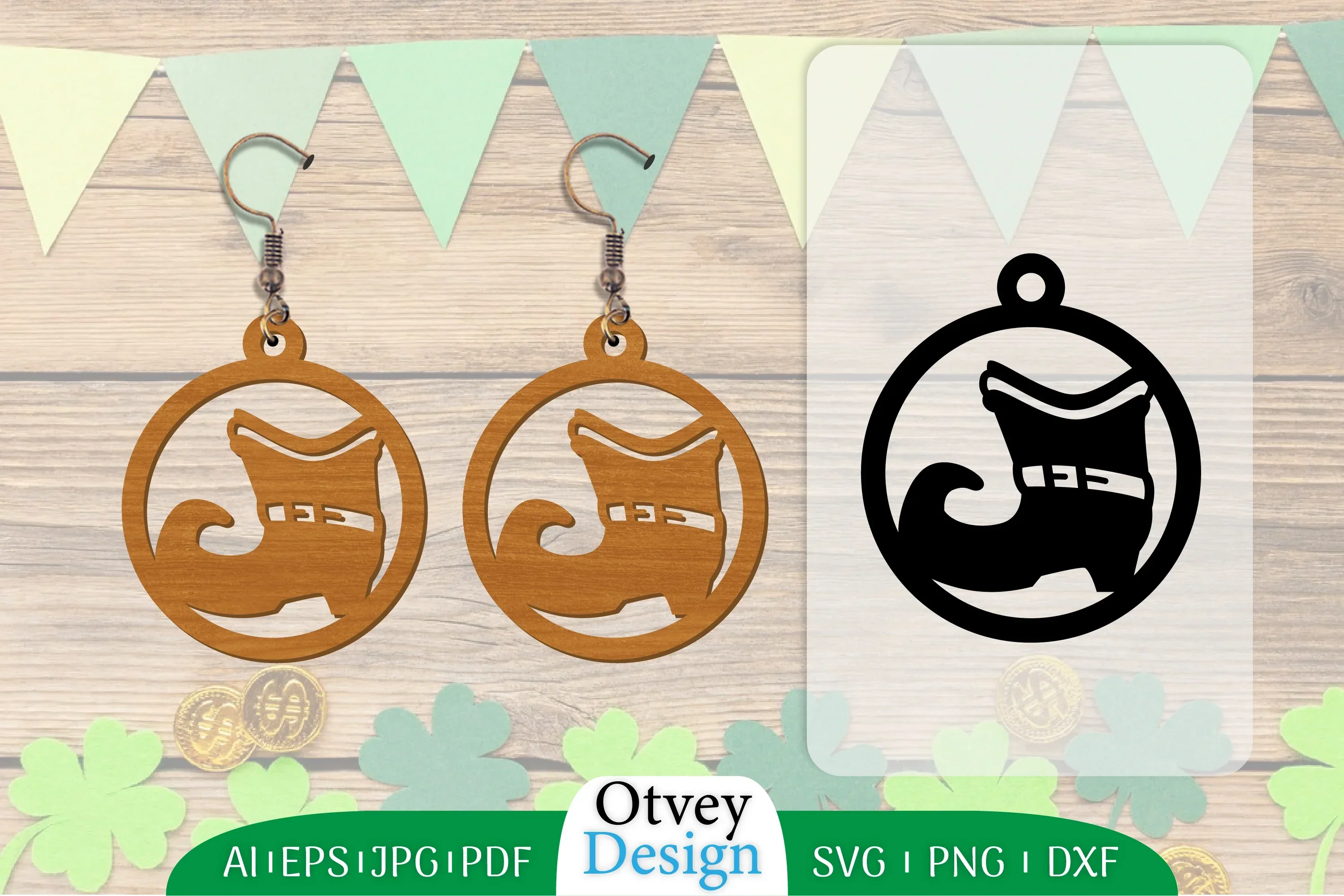 St Patrick's Day Earring Lasercut SVG Bundle