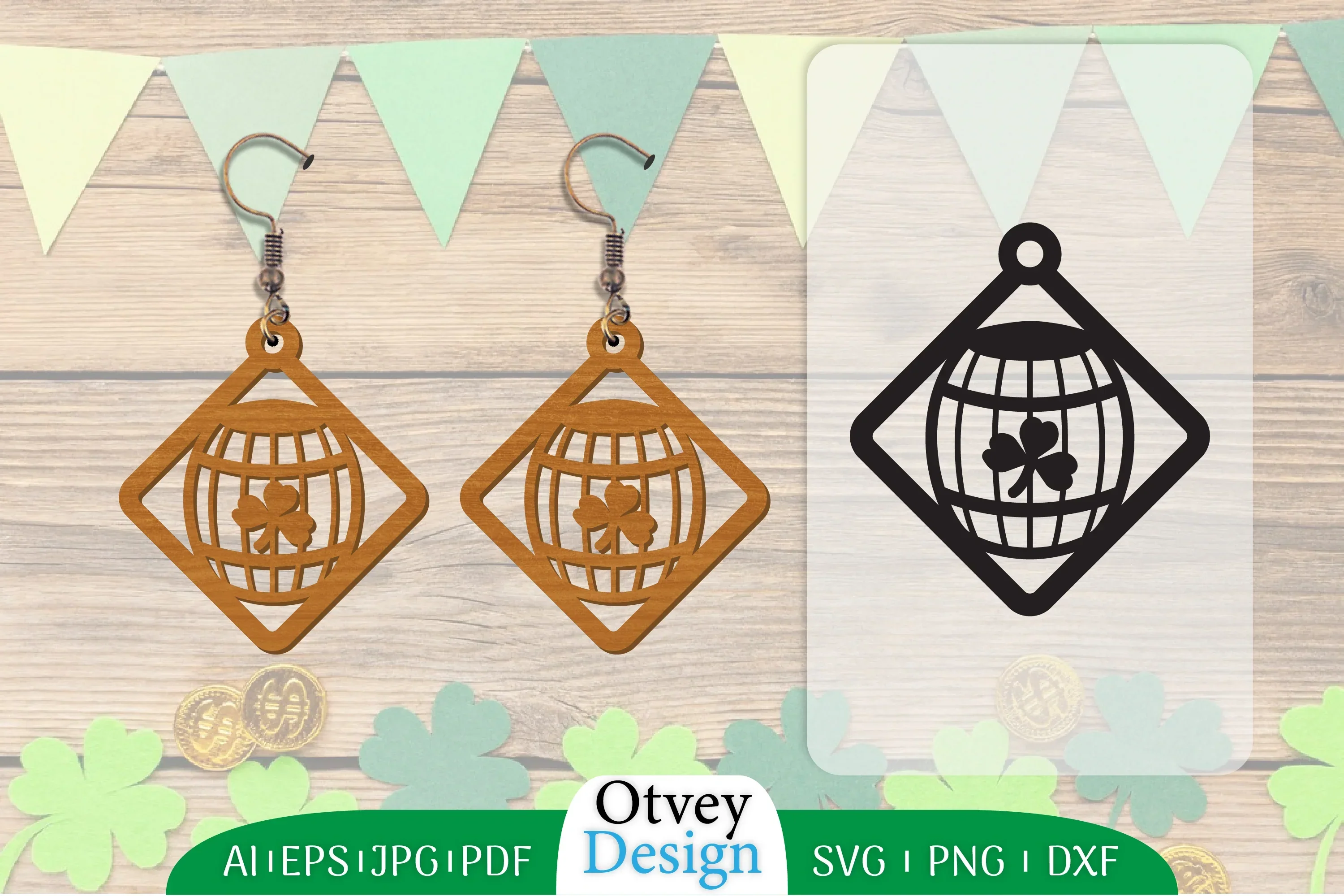 St Patrick's Day Earring Lasercut SVG Bundle