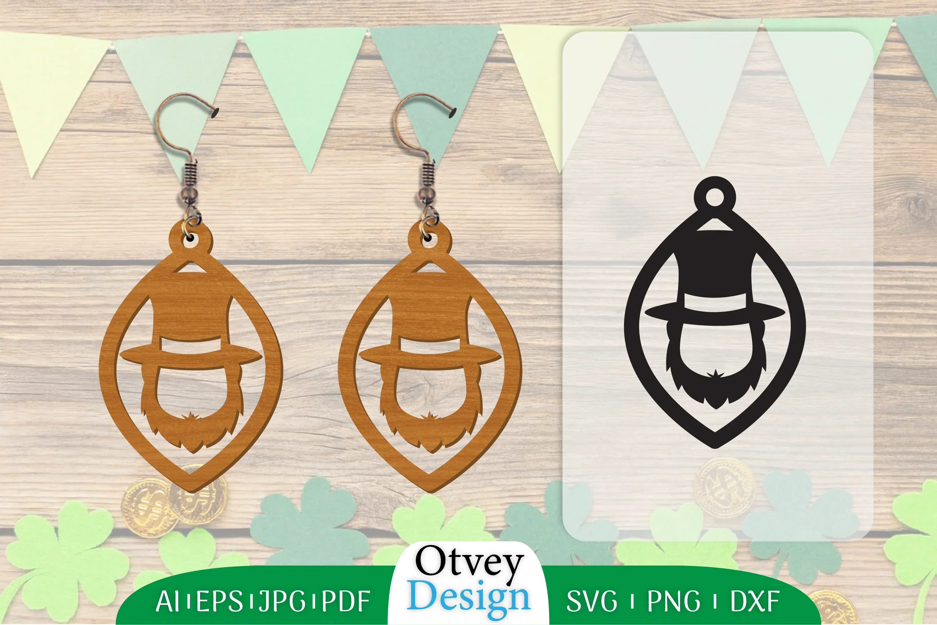 St Patrick's Day Earring Lasercut SVG Bundle