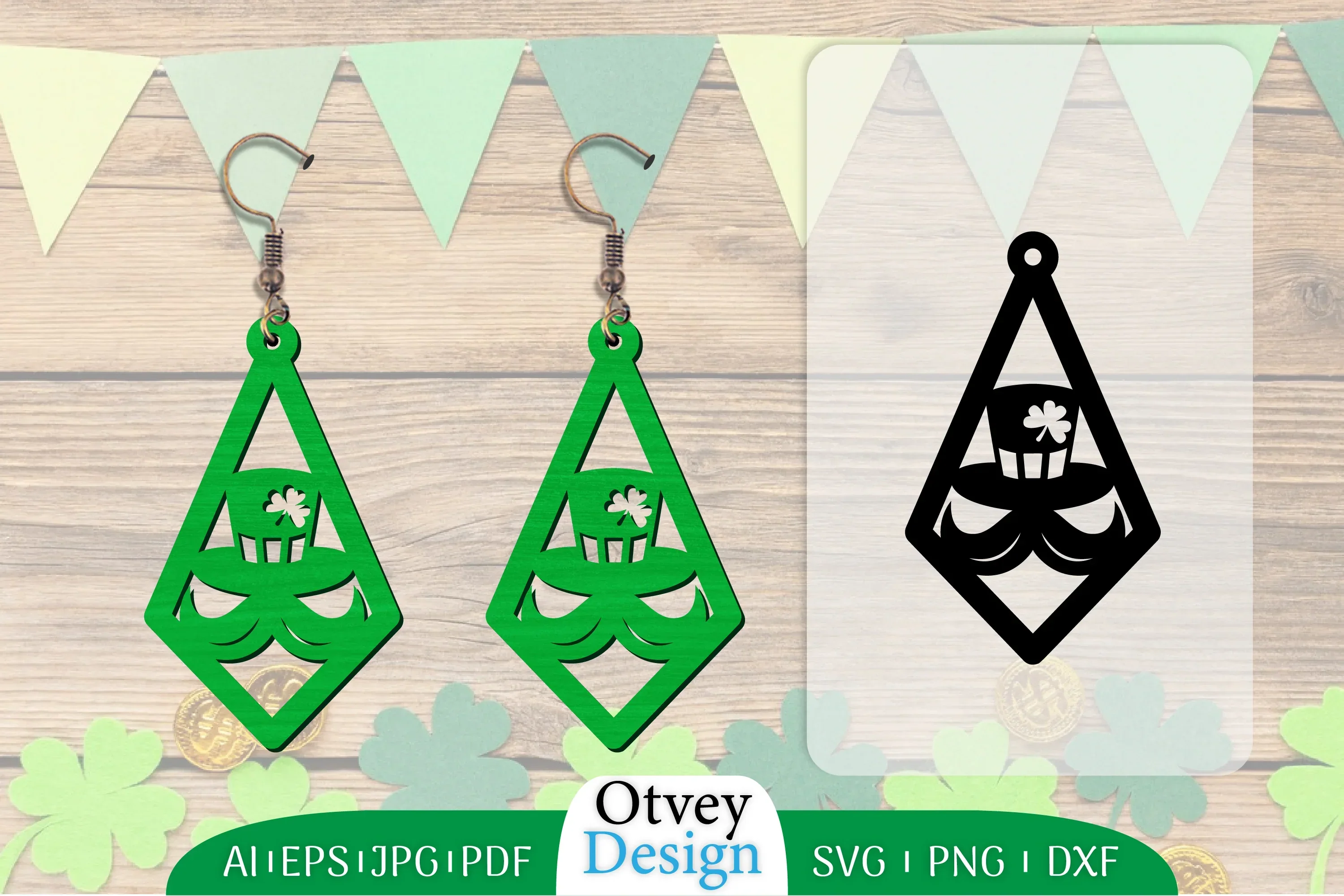 St Patrick's Day Earring Lasercut SVG Bundle