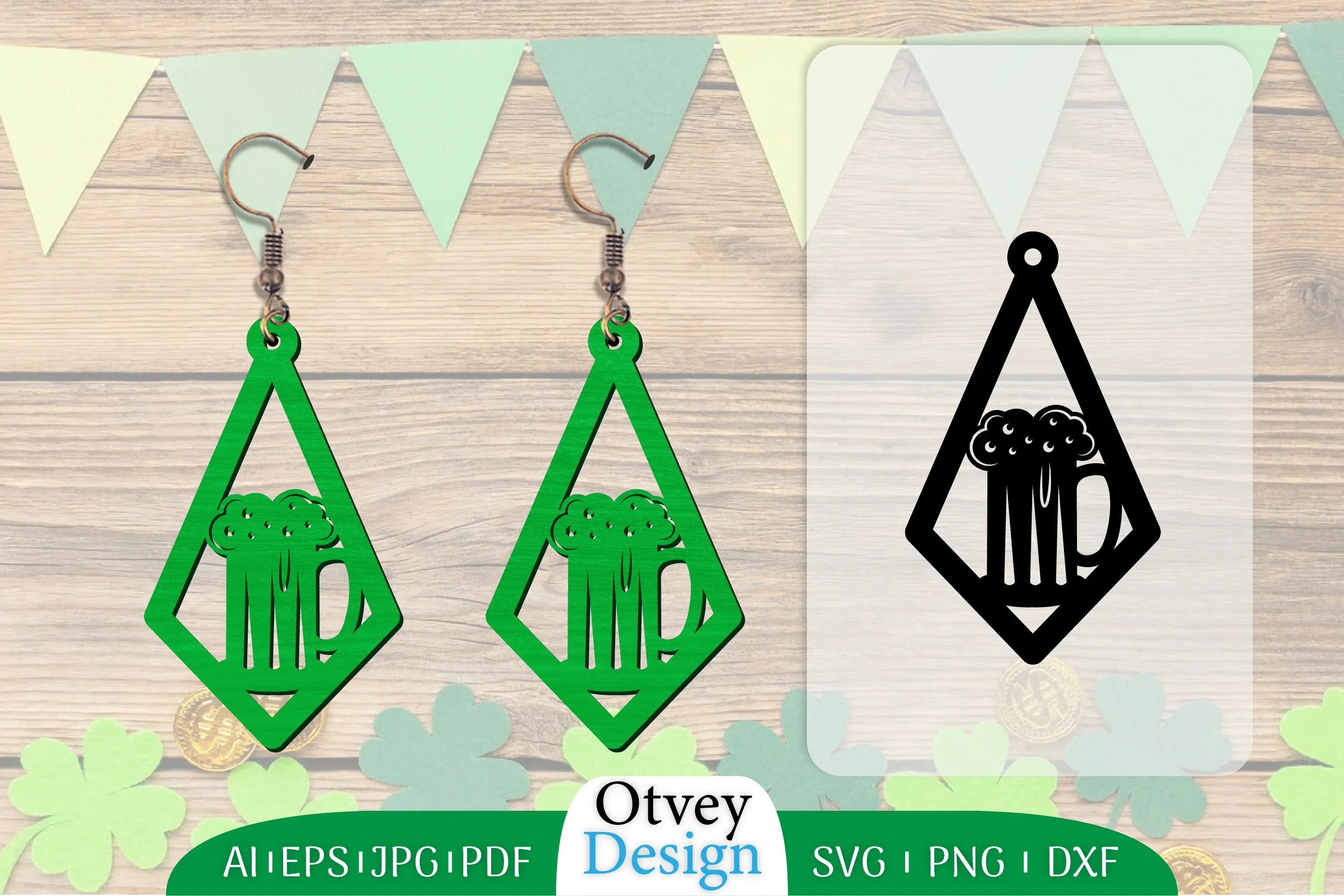St Patrick's Day Earring Lasercut SVG Bundle