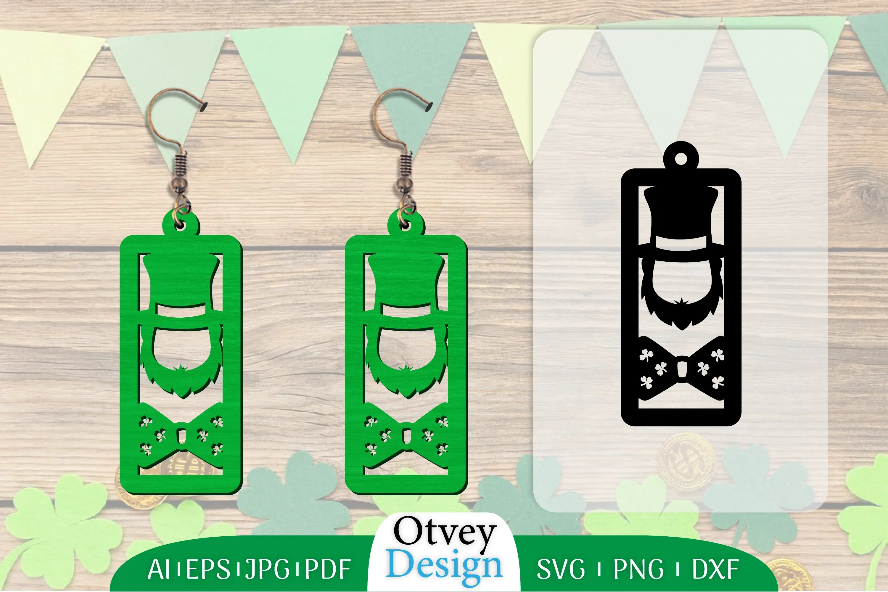 St Patrick's Day Earring Lasercut SVG Bundle
