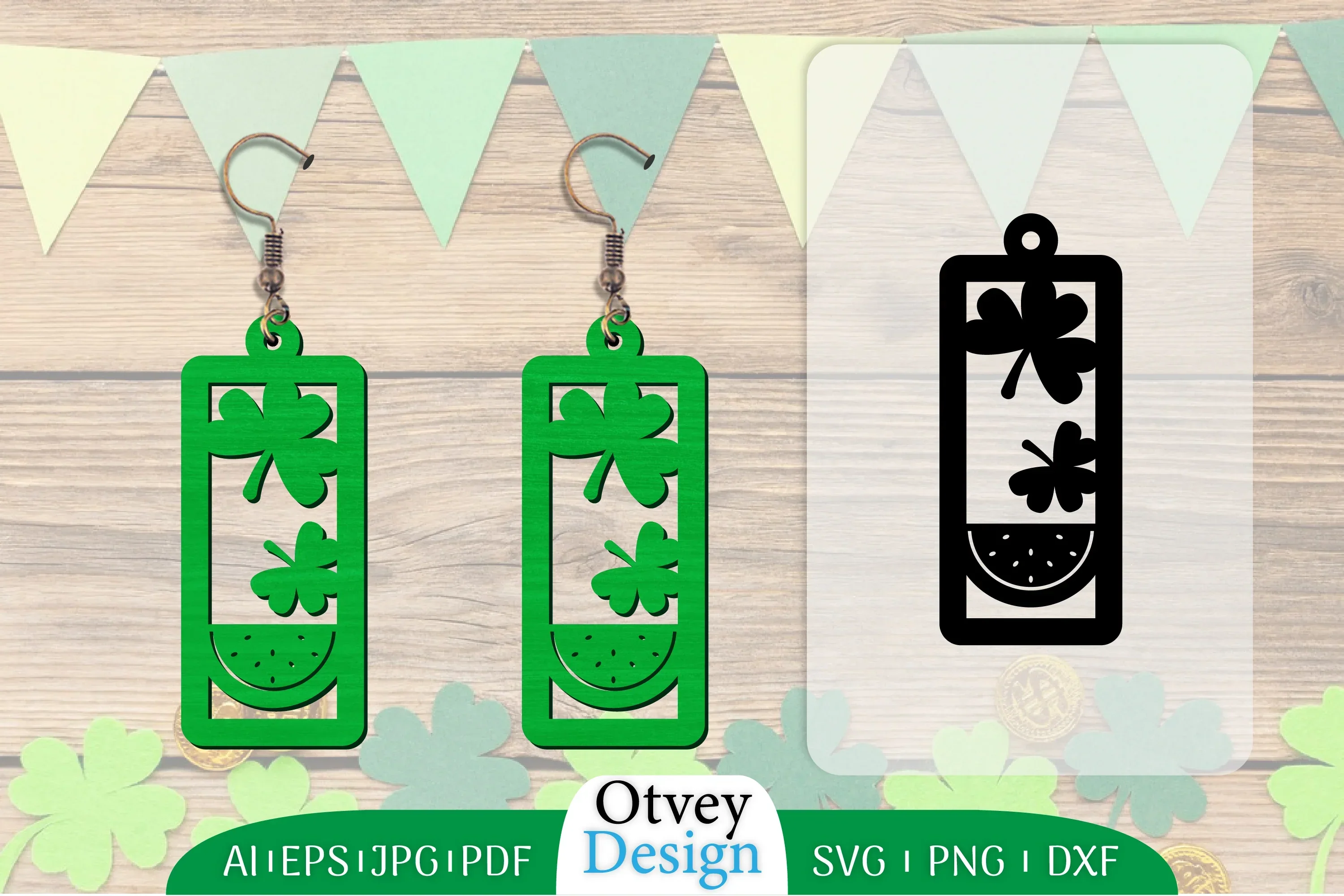 St Patrick's Day Earring Lasercut SVG Bundle