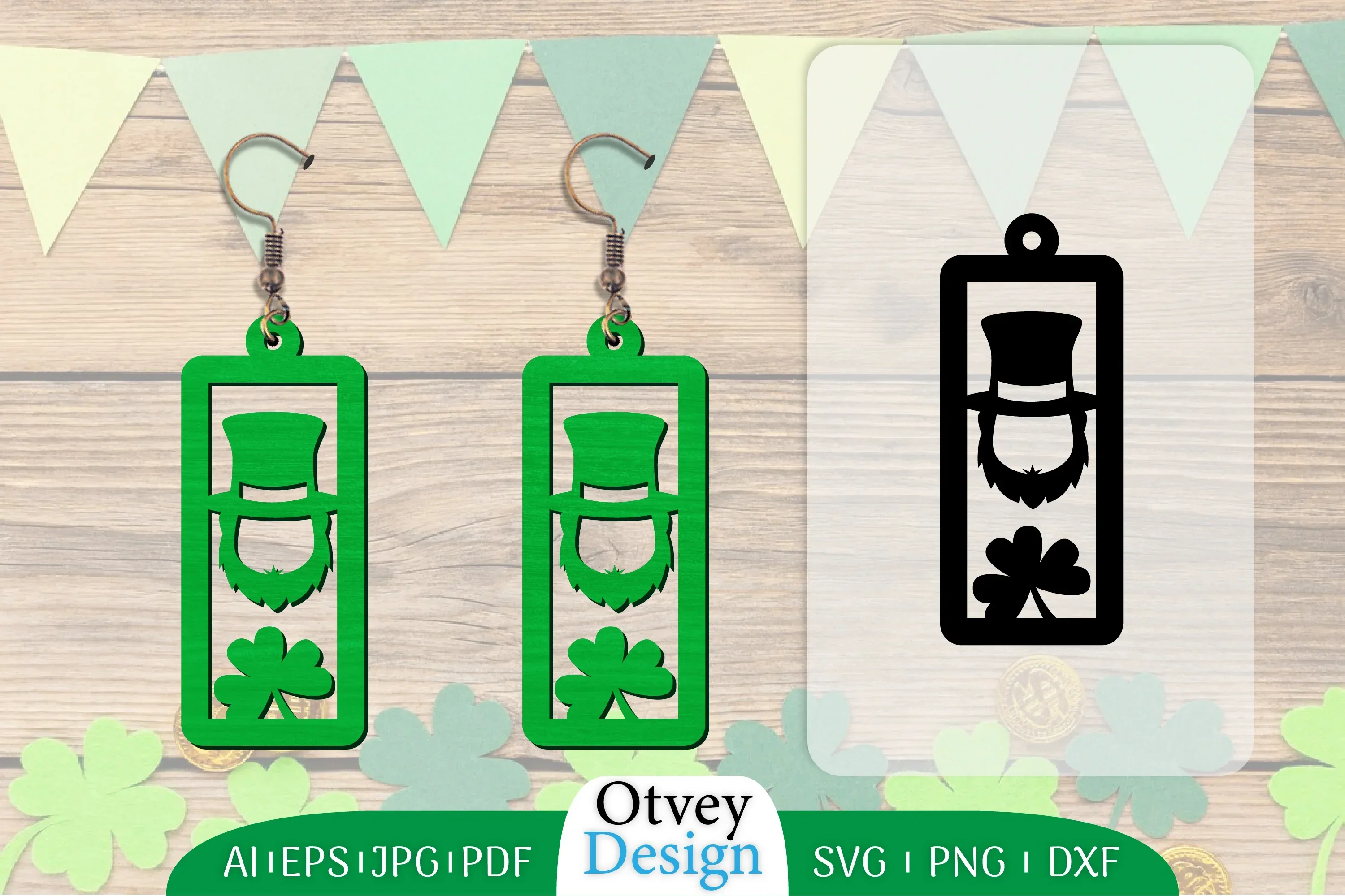 St Patrick's Day Earring Lasercut SVG Bundle