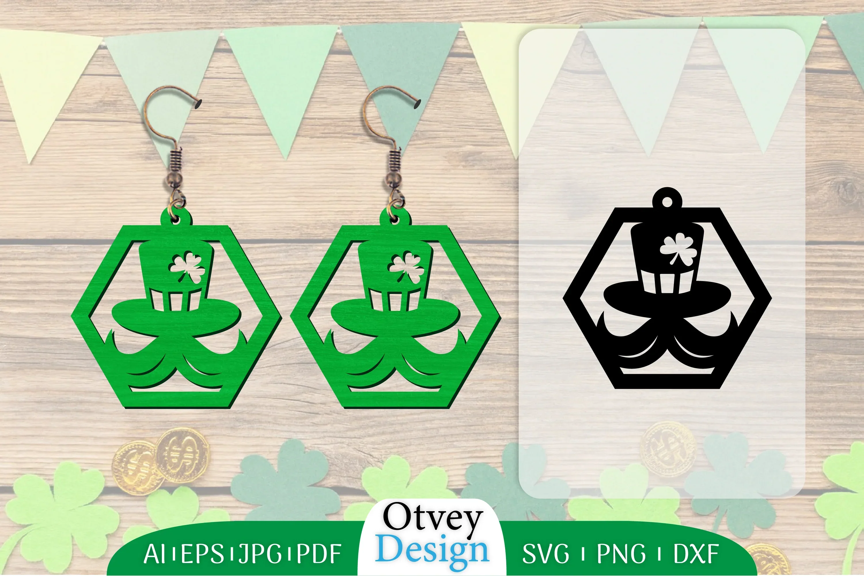 St Patrick's Day Earring Lasercut SVG Bundle