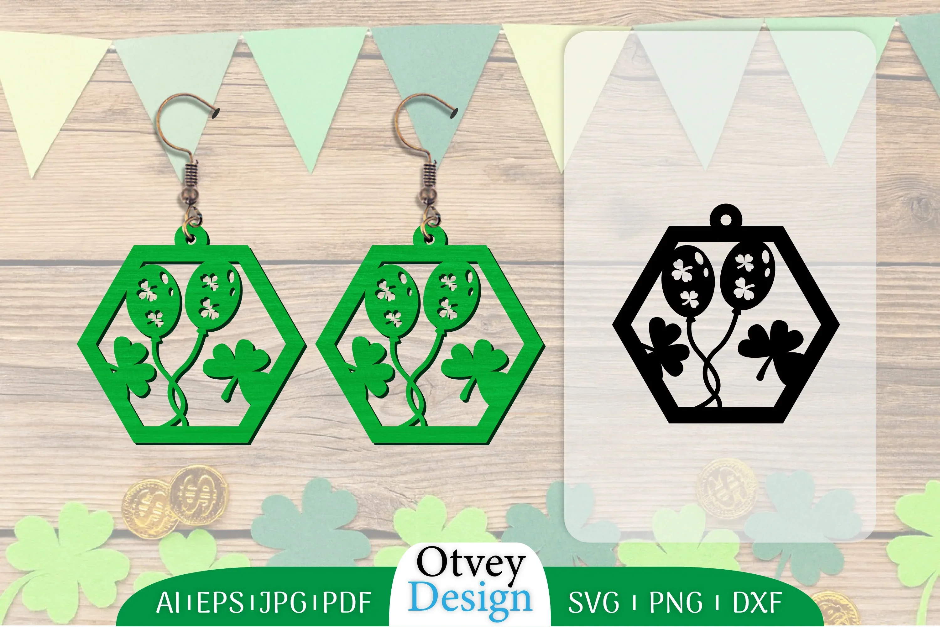 St Patrick's Day Earring Lasercut SVG Bundle