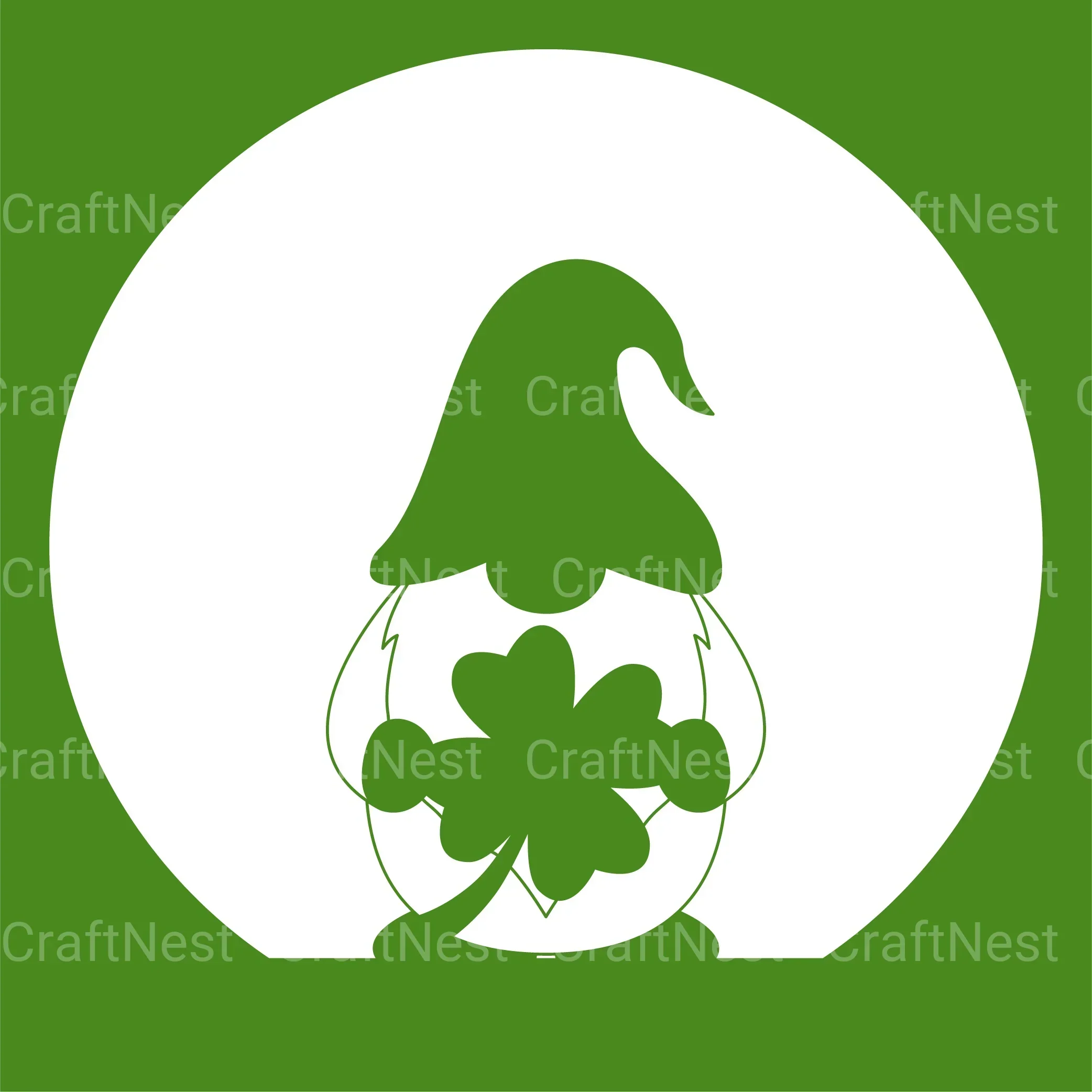 St. Patrick's Day Gnome Layered Papercut Clipart Bundle - Image 6