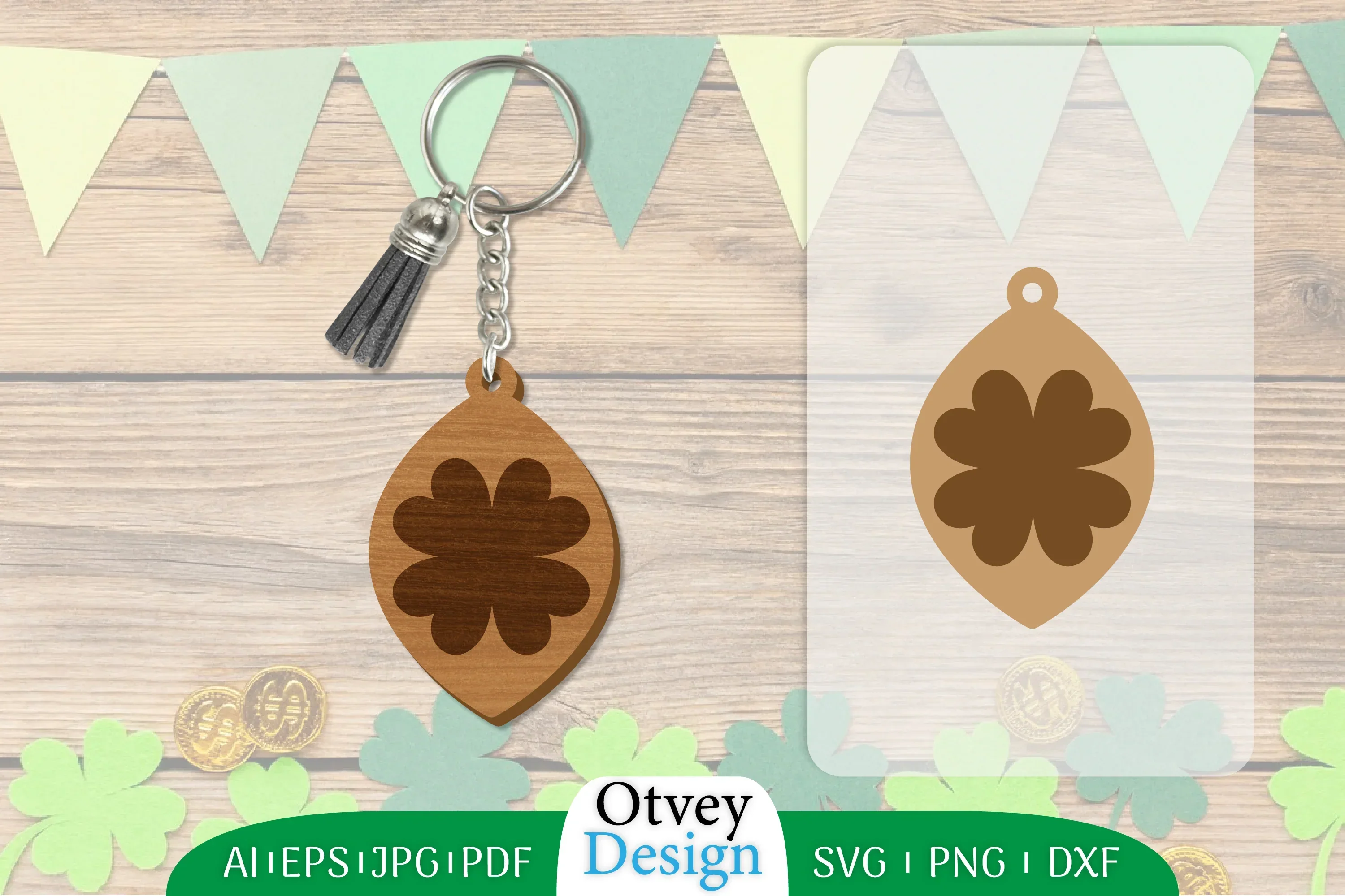 St Patrick's Day Keychain Lasercut SVG Bundle