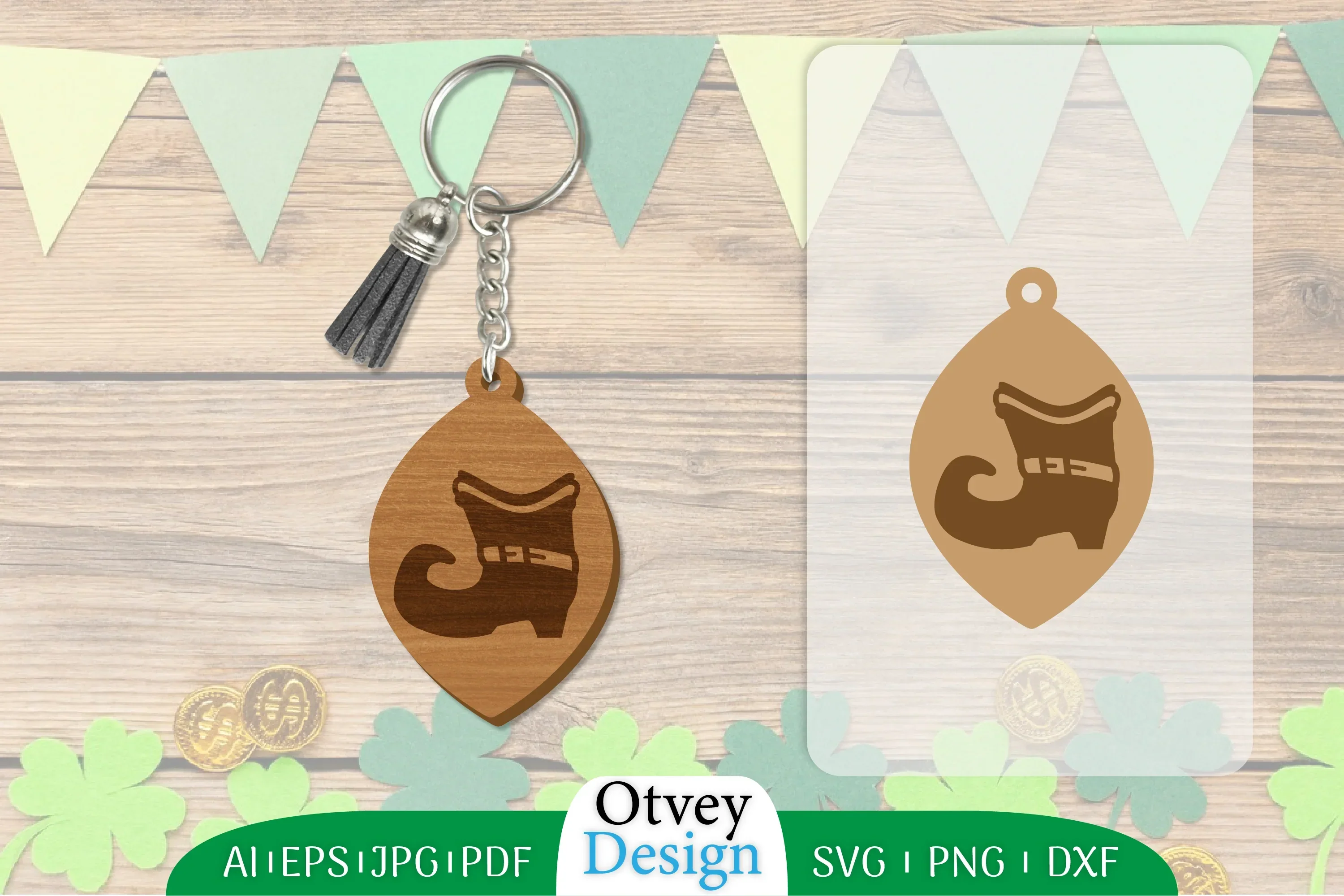 St Patrick's Day Keychain Lasercut SVG Bundle