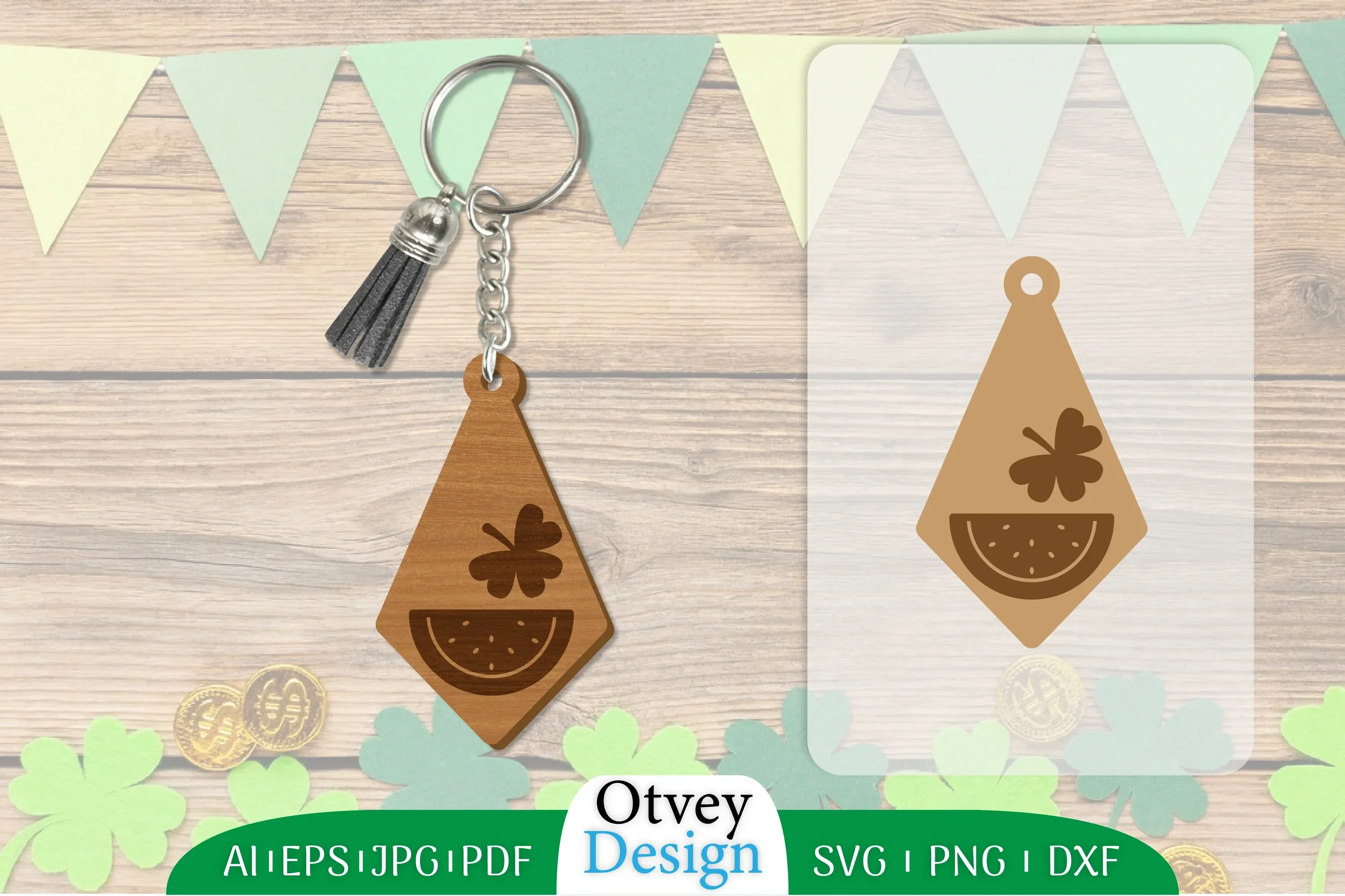 St Patrick's Day Keychain Lasercut SVG Bundle