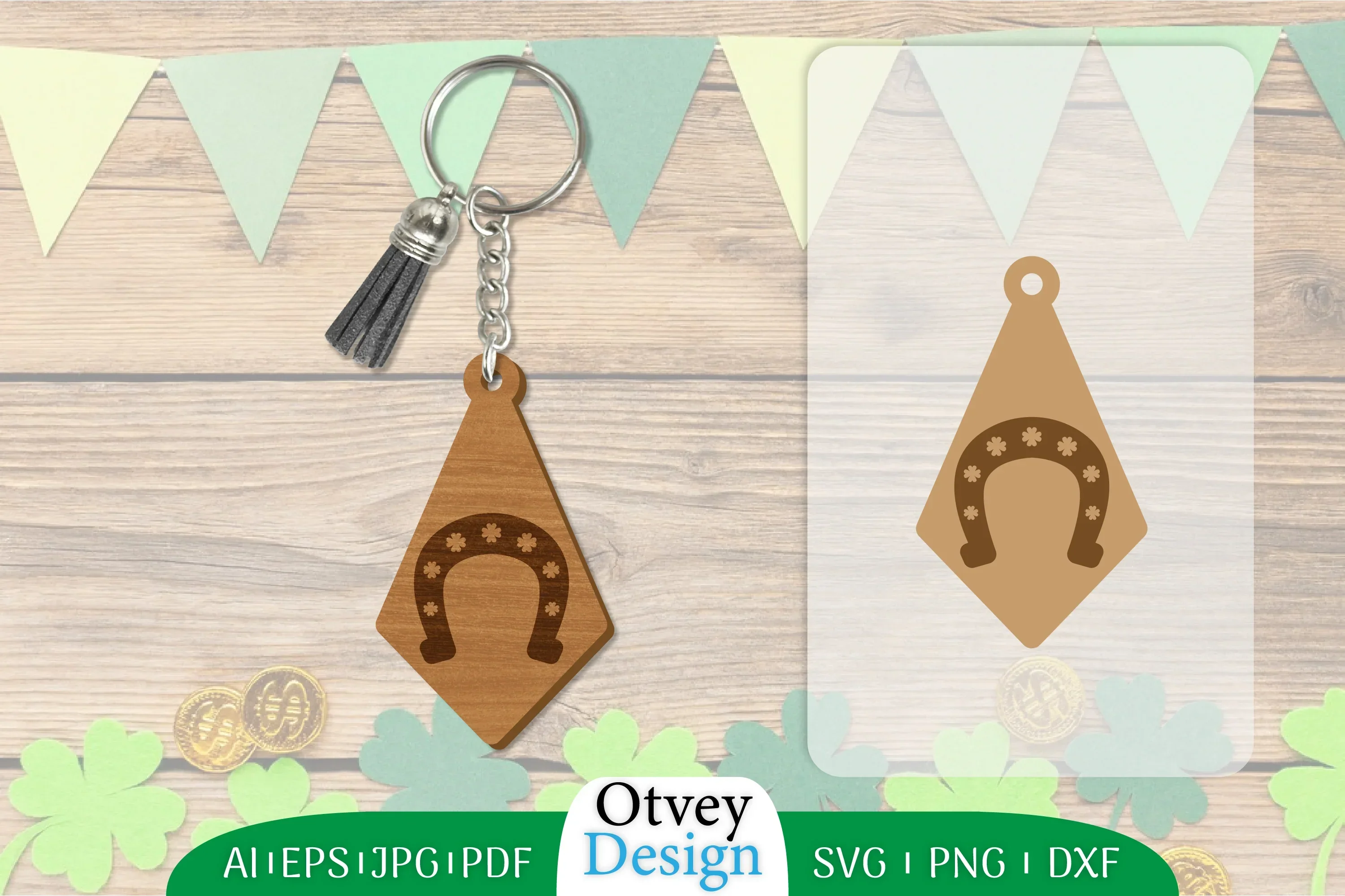 St Patrick's Day Keychain Lasercut SVG Bundle