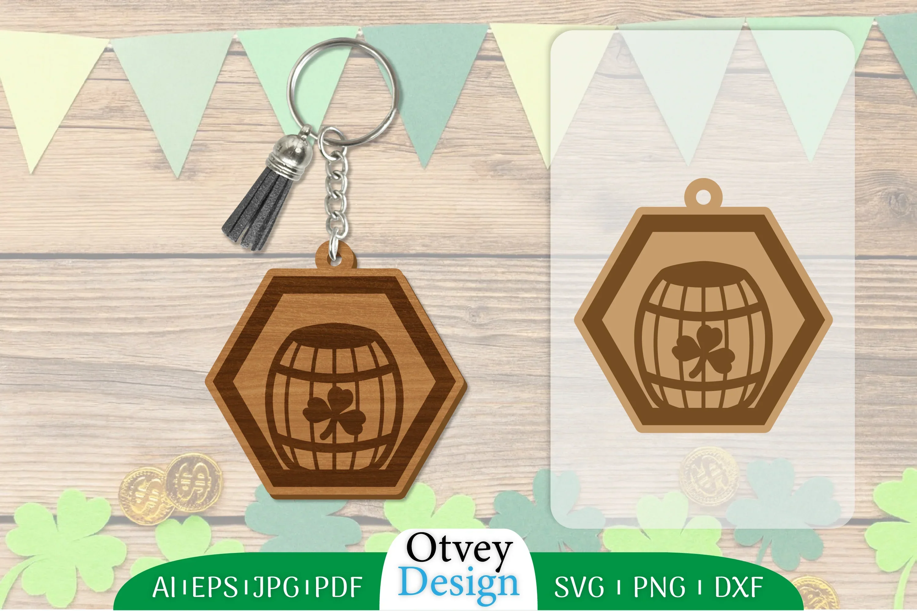 St. Patrick's Day Keychain SVG Bundle