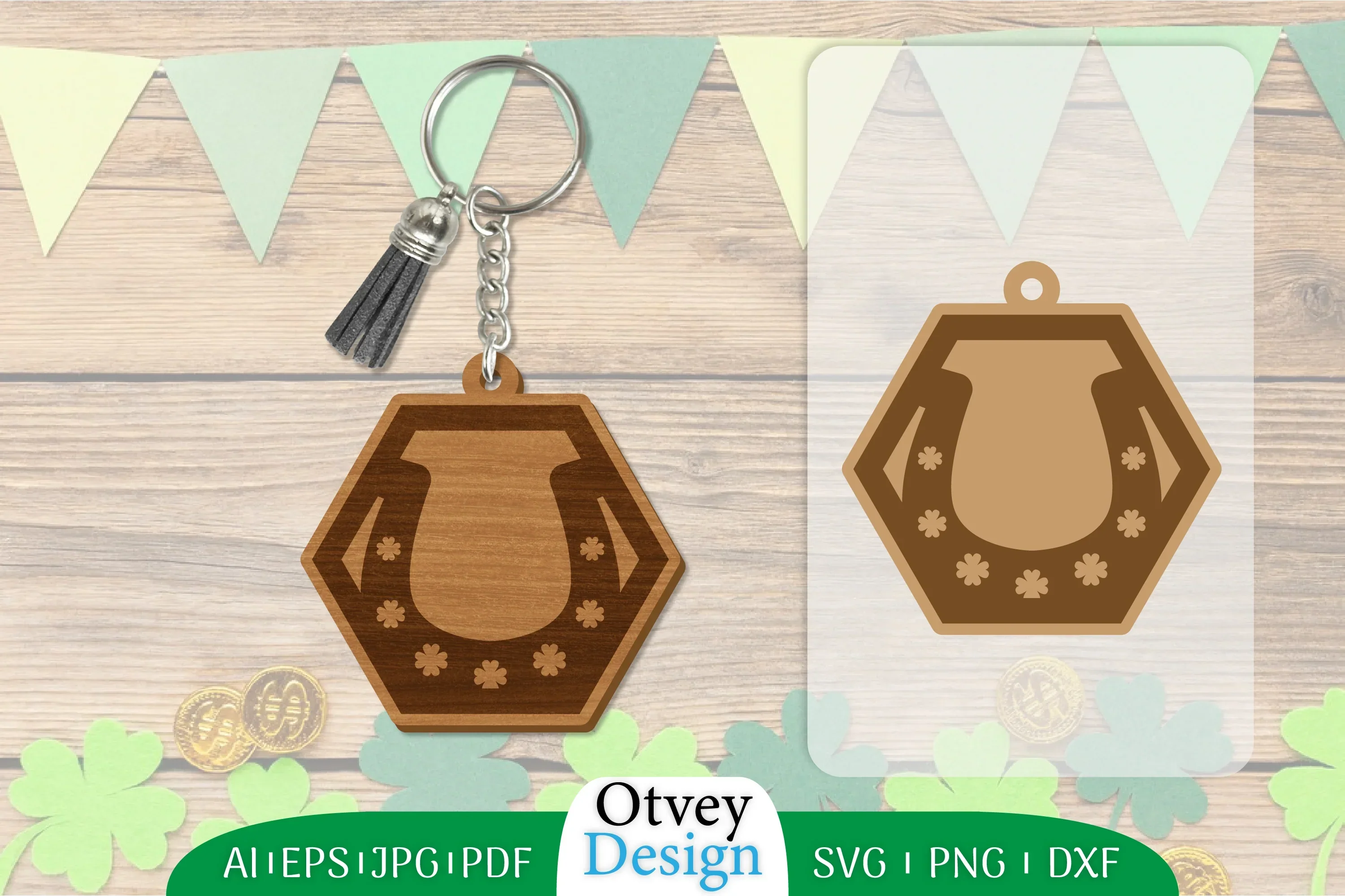 St Patrick's Day Keychain SVG Bundle