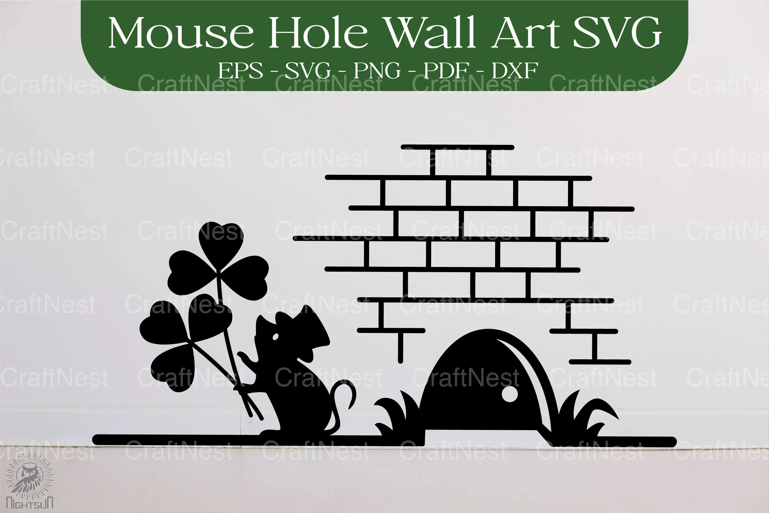 St. Patrick's Day Mouse Hole SVG Bundle