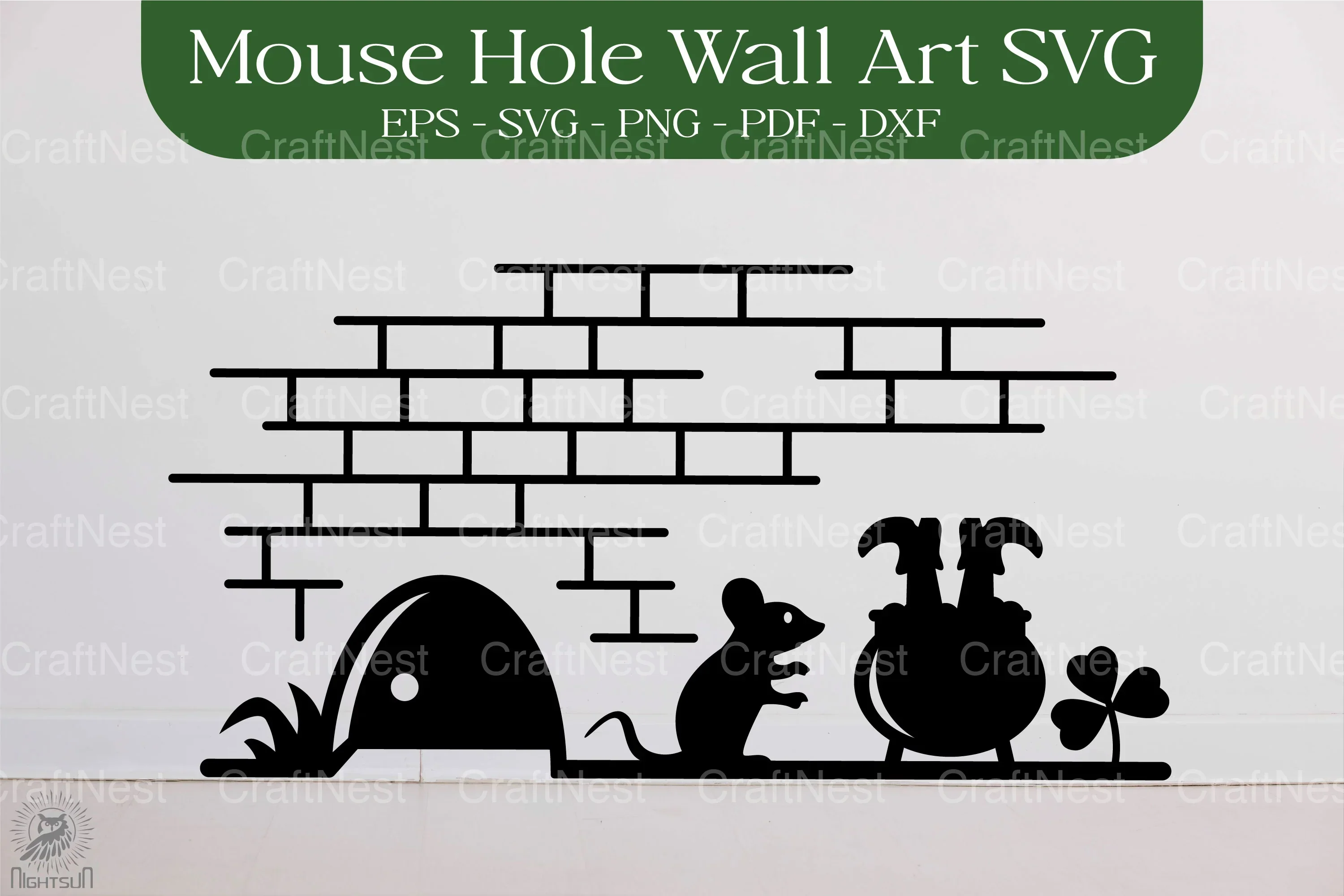 St. Patrick's Day Mouse Hole SVG Bundle