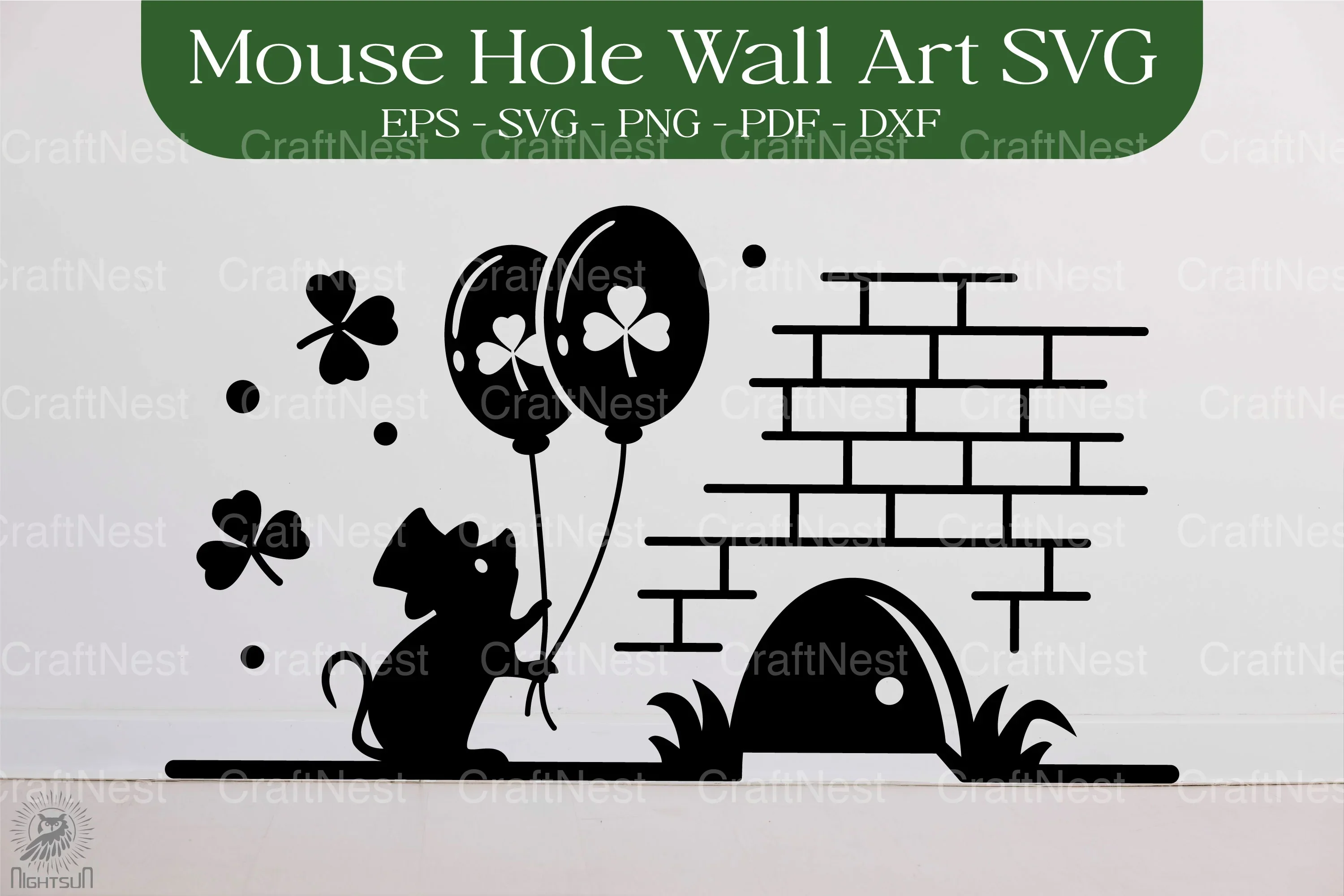 St. Patrick's Day Mouse Hole SVG Bundle